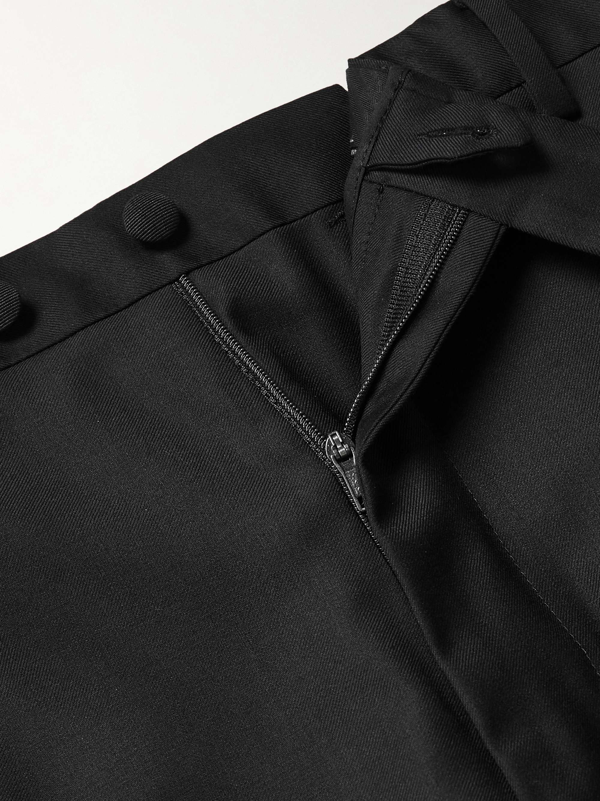 Slim-Fit Tapered Wool Tuxedo Trousers view