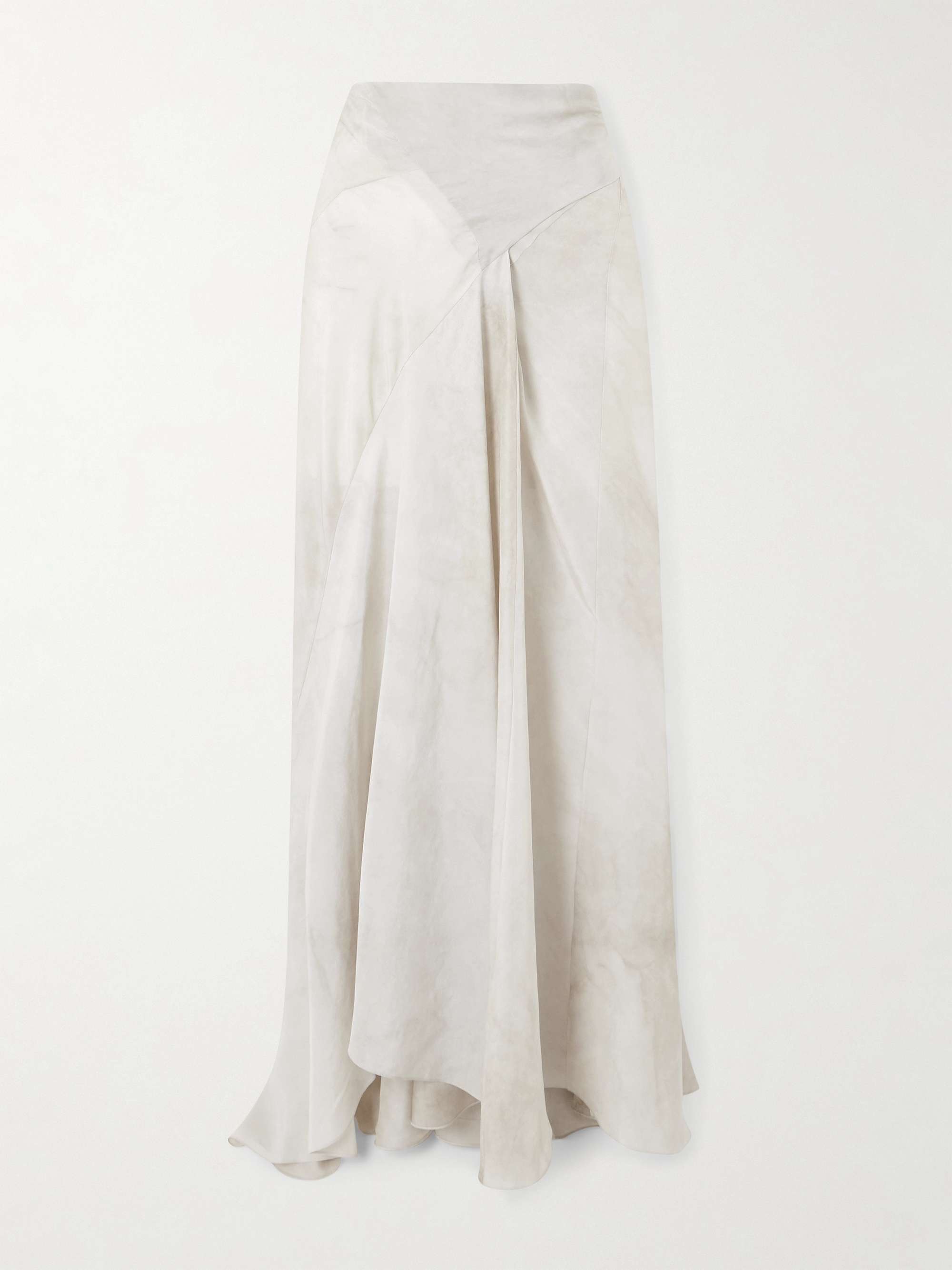 Dali asymmetric paneled silk maxi skirt view