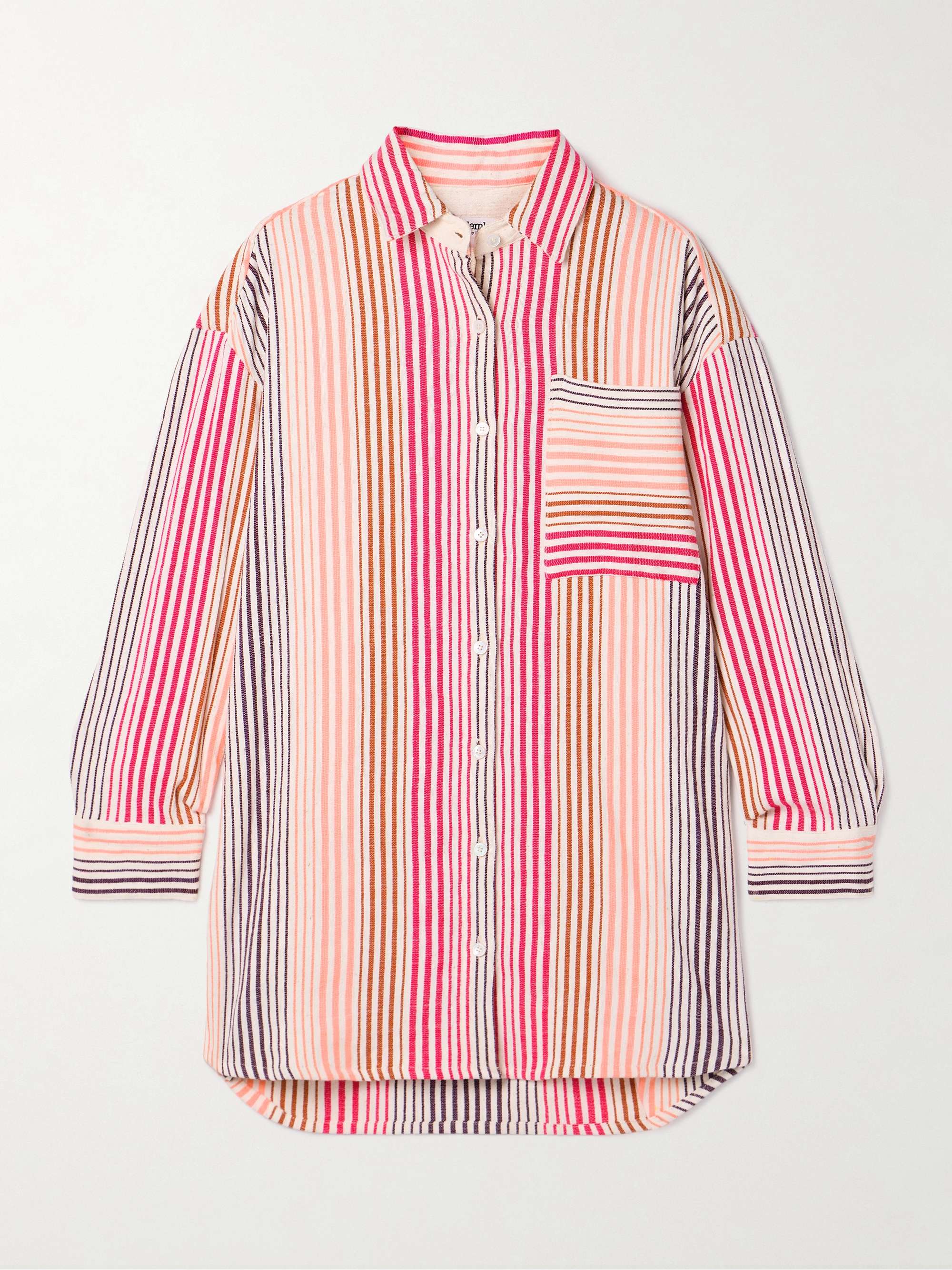 Mariam striped cotton-blend shirt view