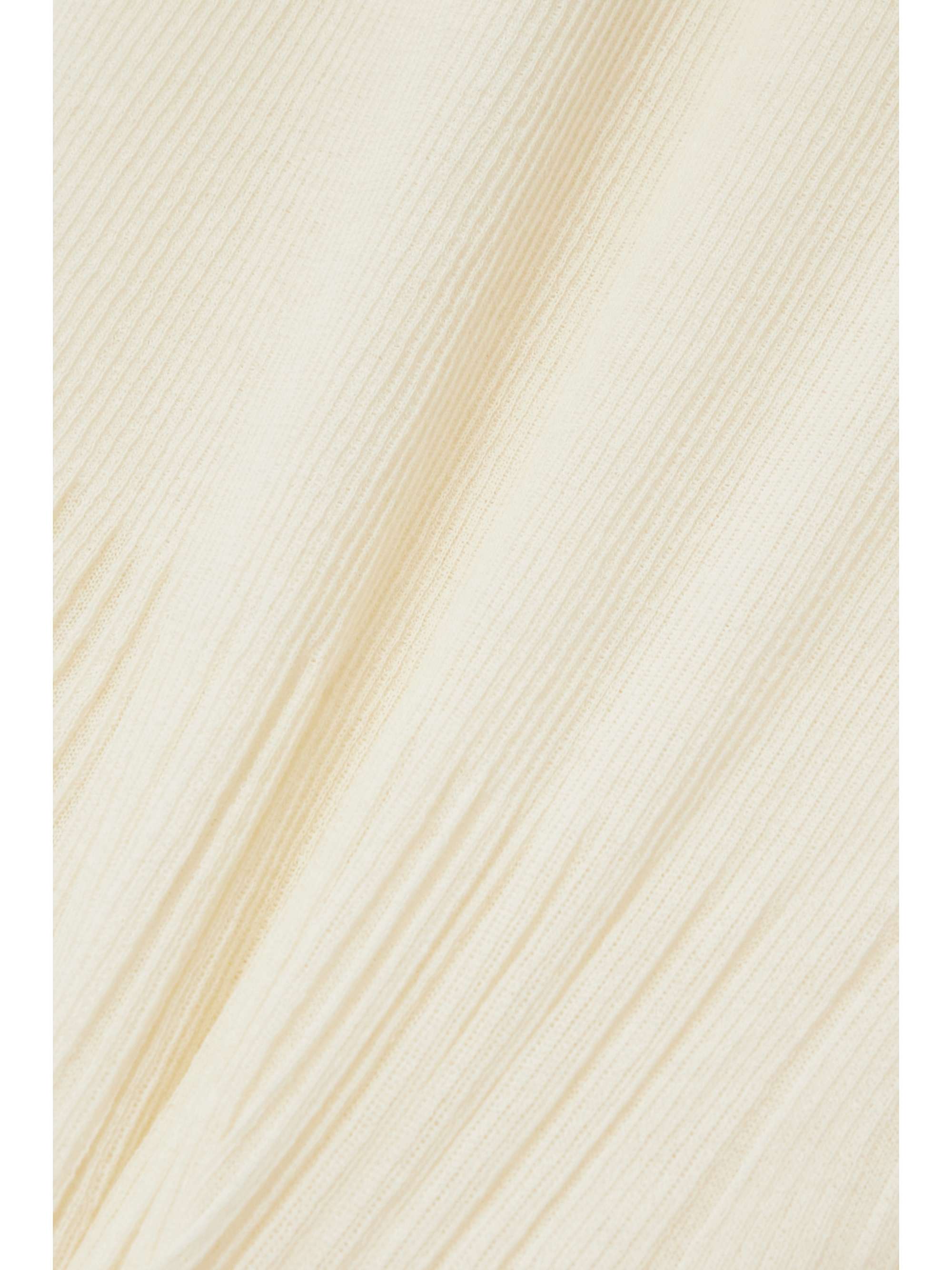 Ribbed pleated cotton-blend midi skirt view