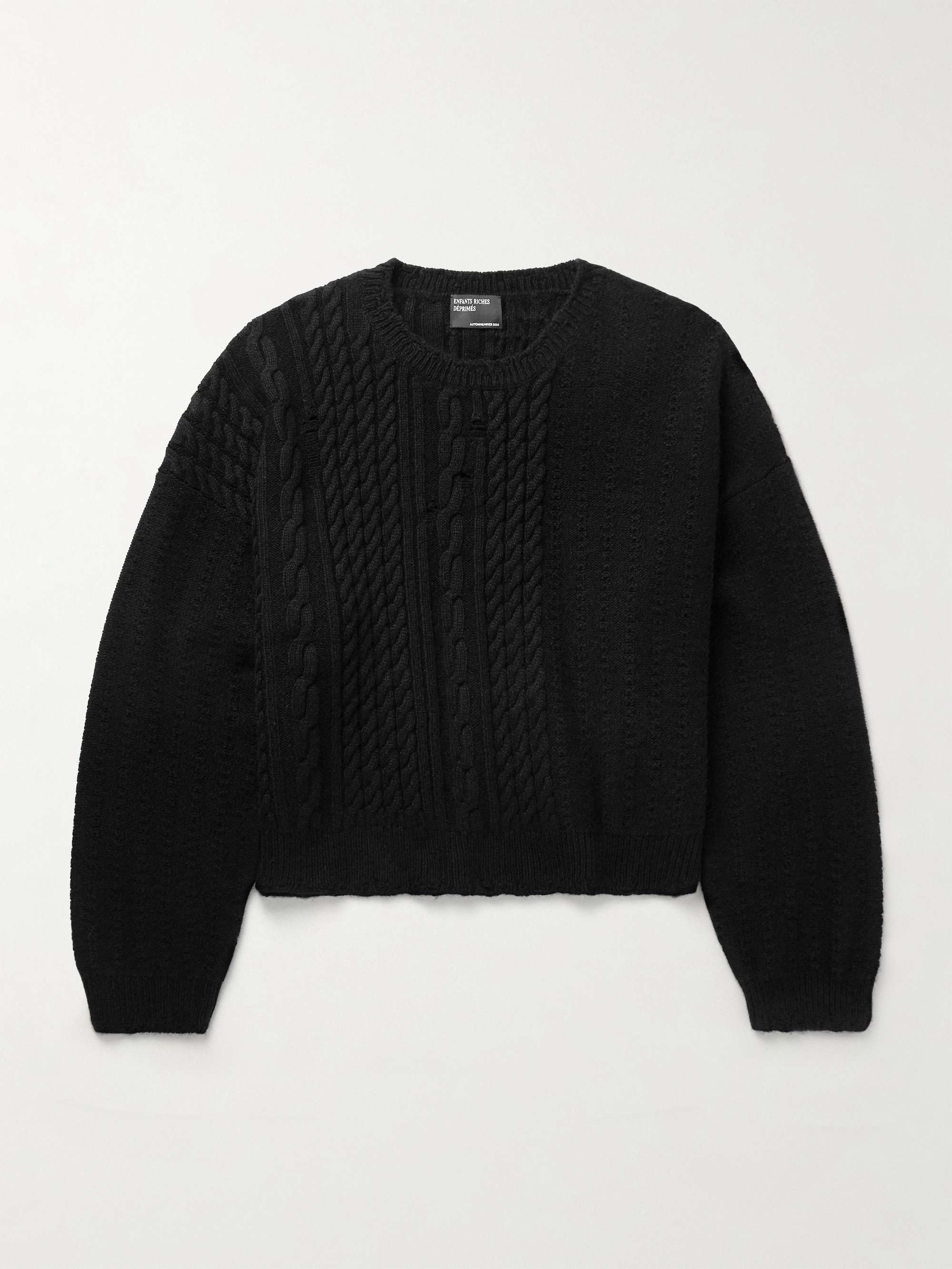 Oversized Cable-Knit Cashmere Sweater view