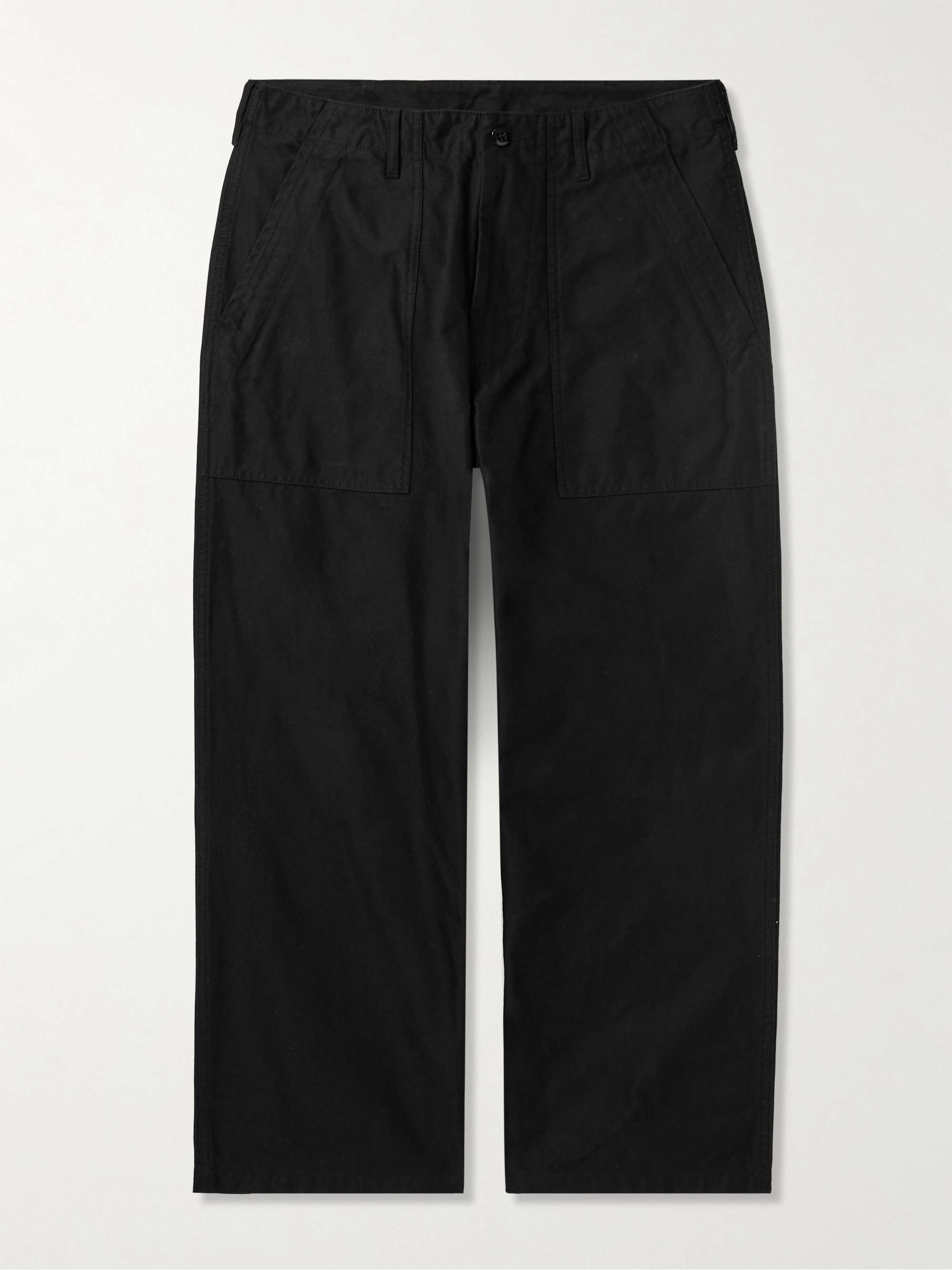 Wide-Leg Cotton Trousers view
