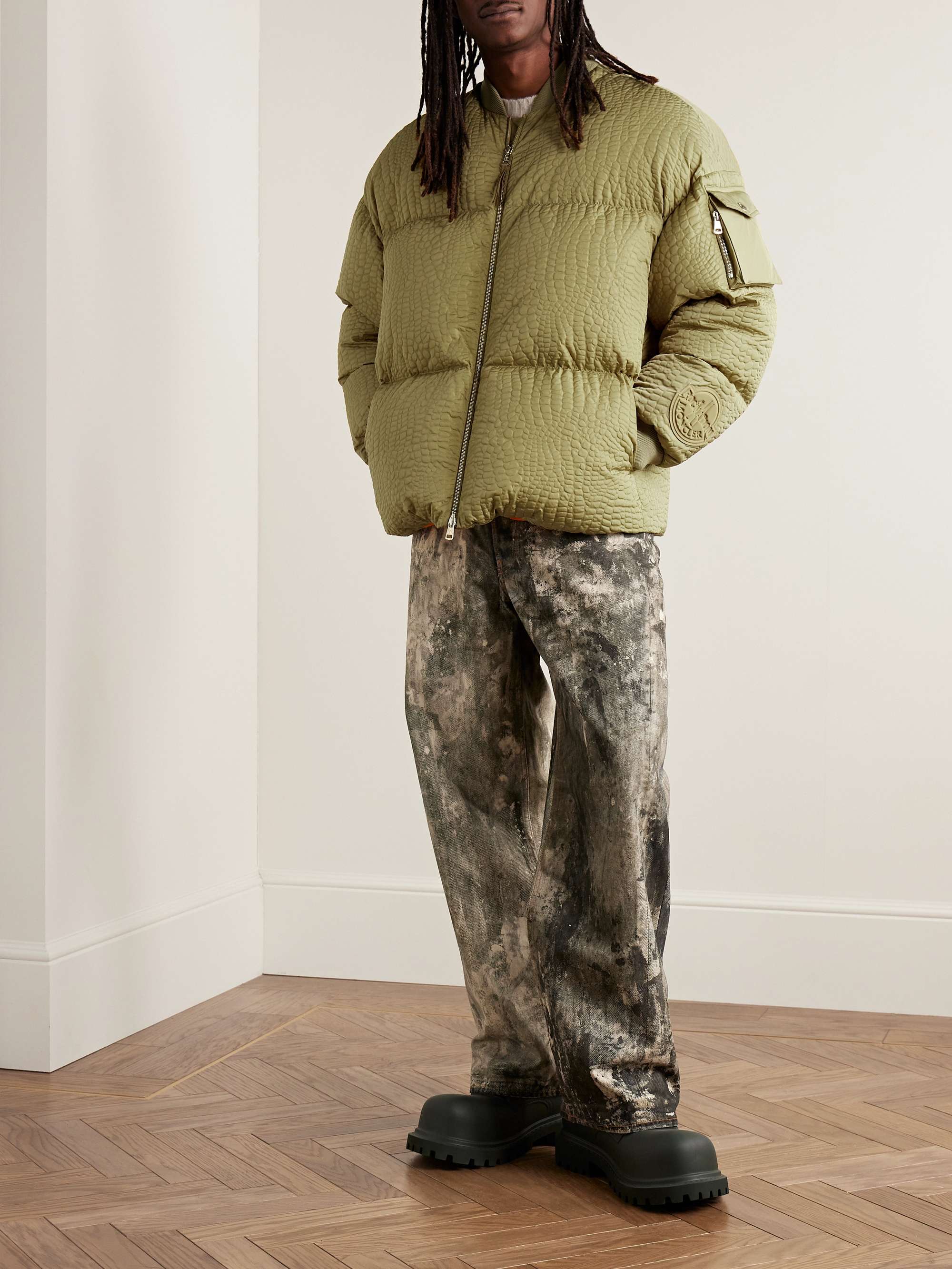 + Roc Nation by Jay-Z Centaurus Croc-Effect Quilted Shell Down Jacket view