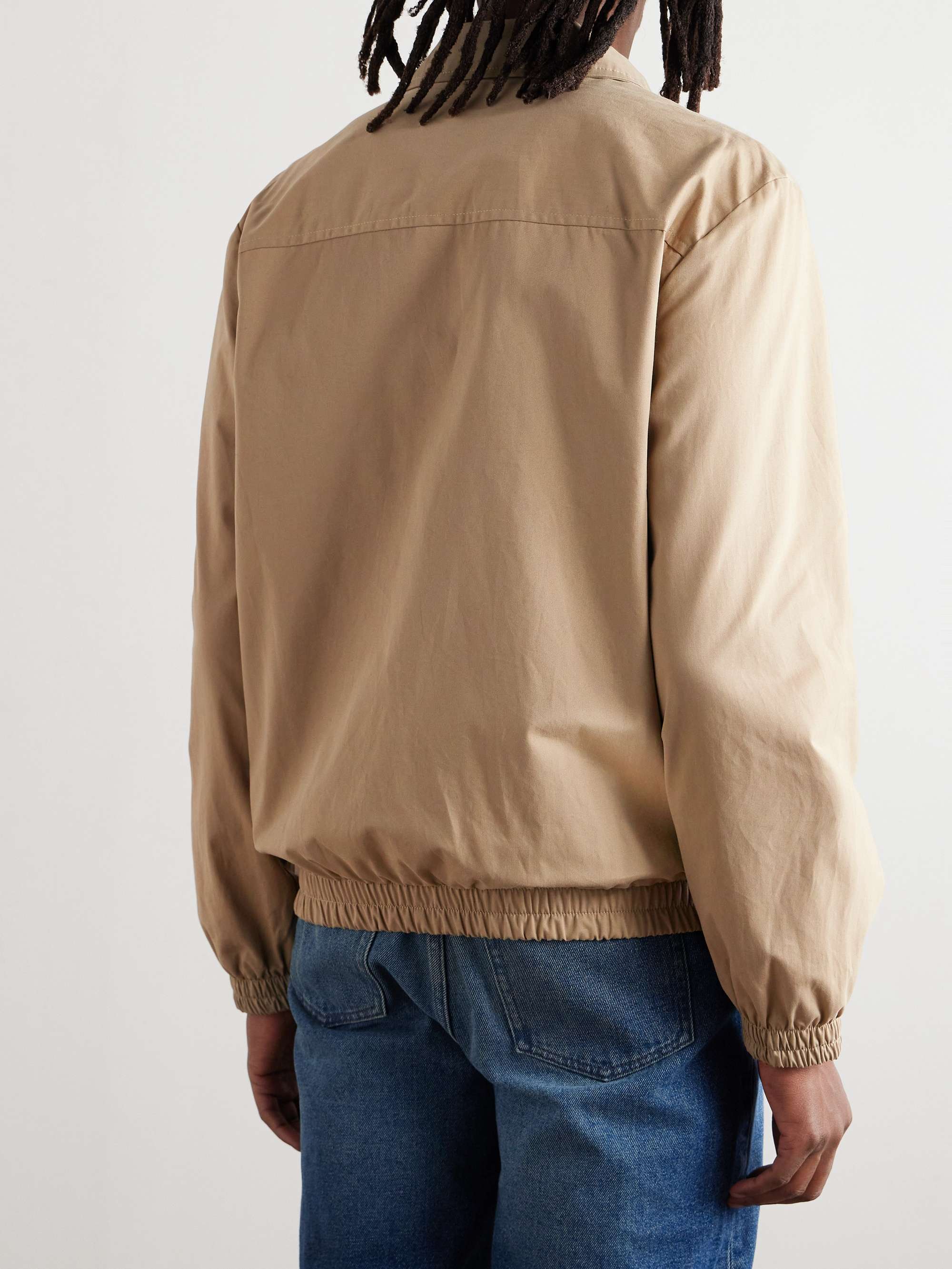 Gilbert Logo-Embroidered Organic Cotton-Twill Blouson Jacket view