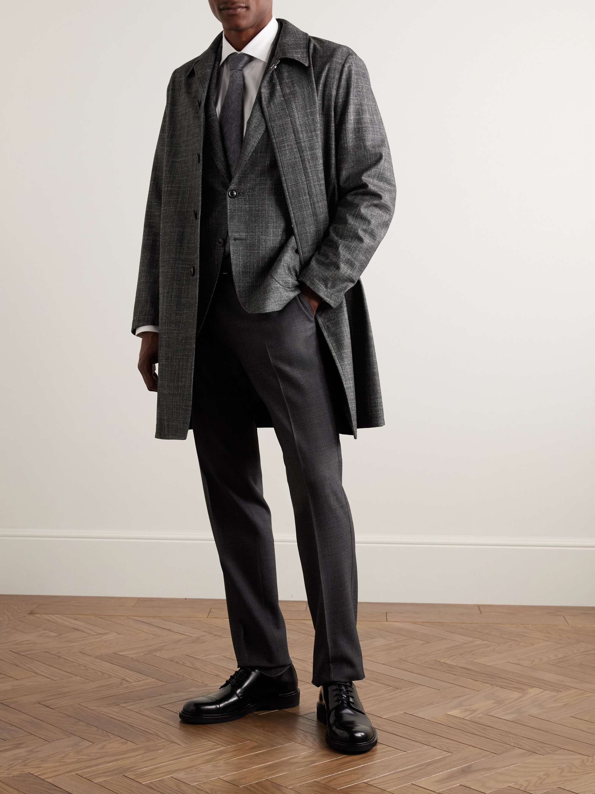 Wool, Silk and Cashmere-Blend Coat view