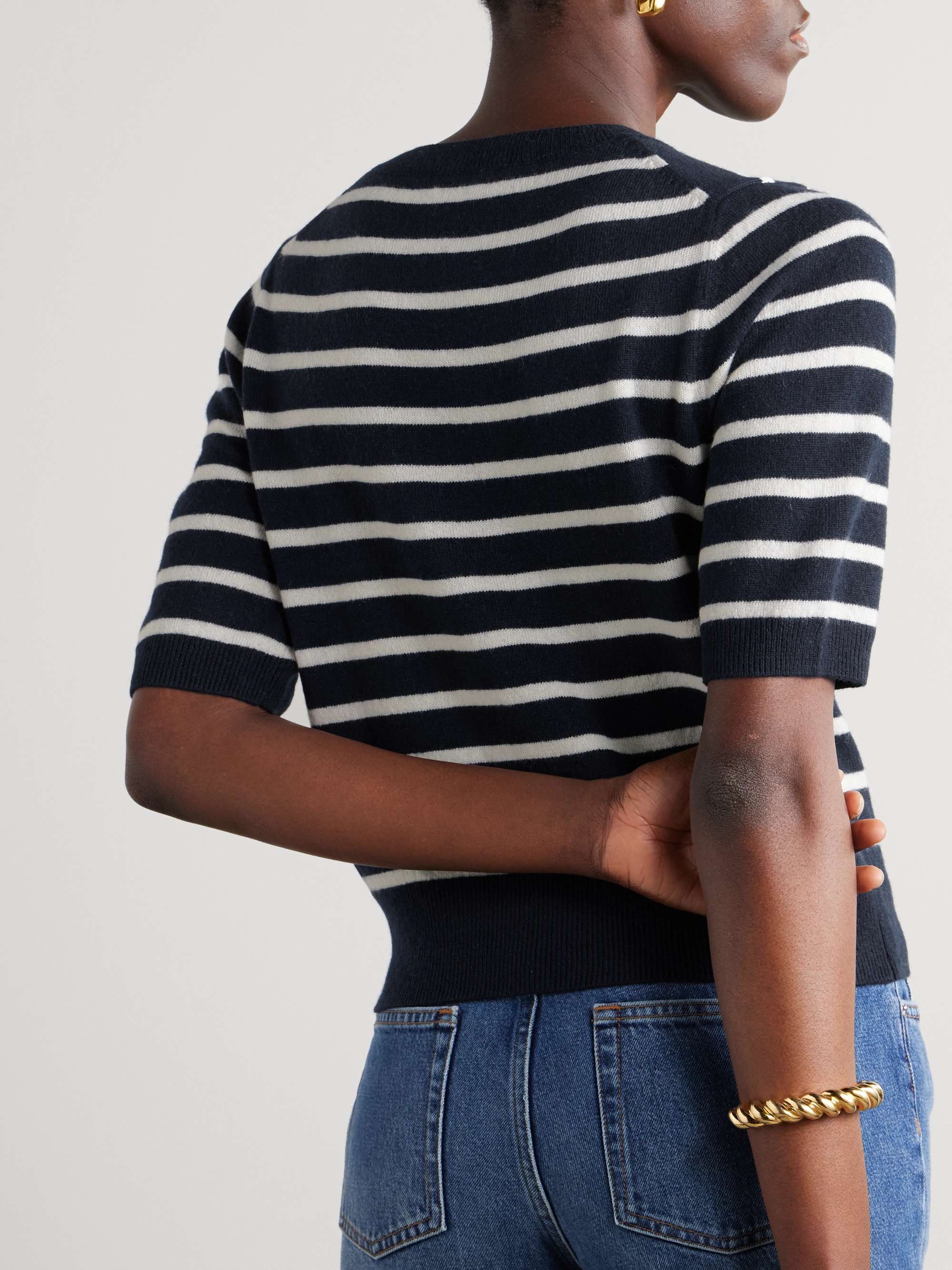 Shana striped cashmere sweater view