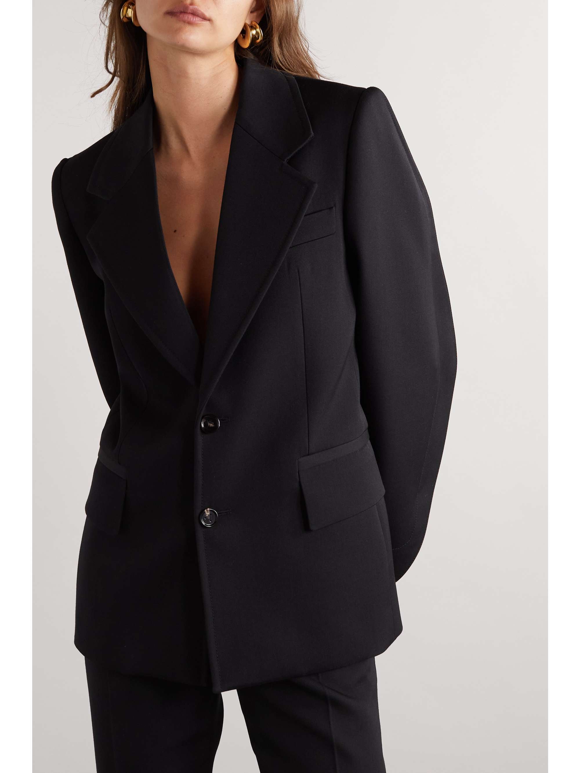 Layered wool blazer view