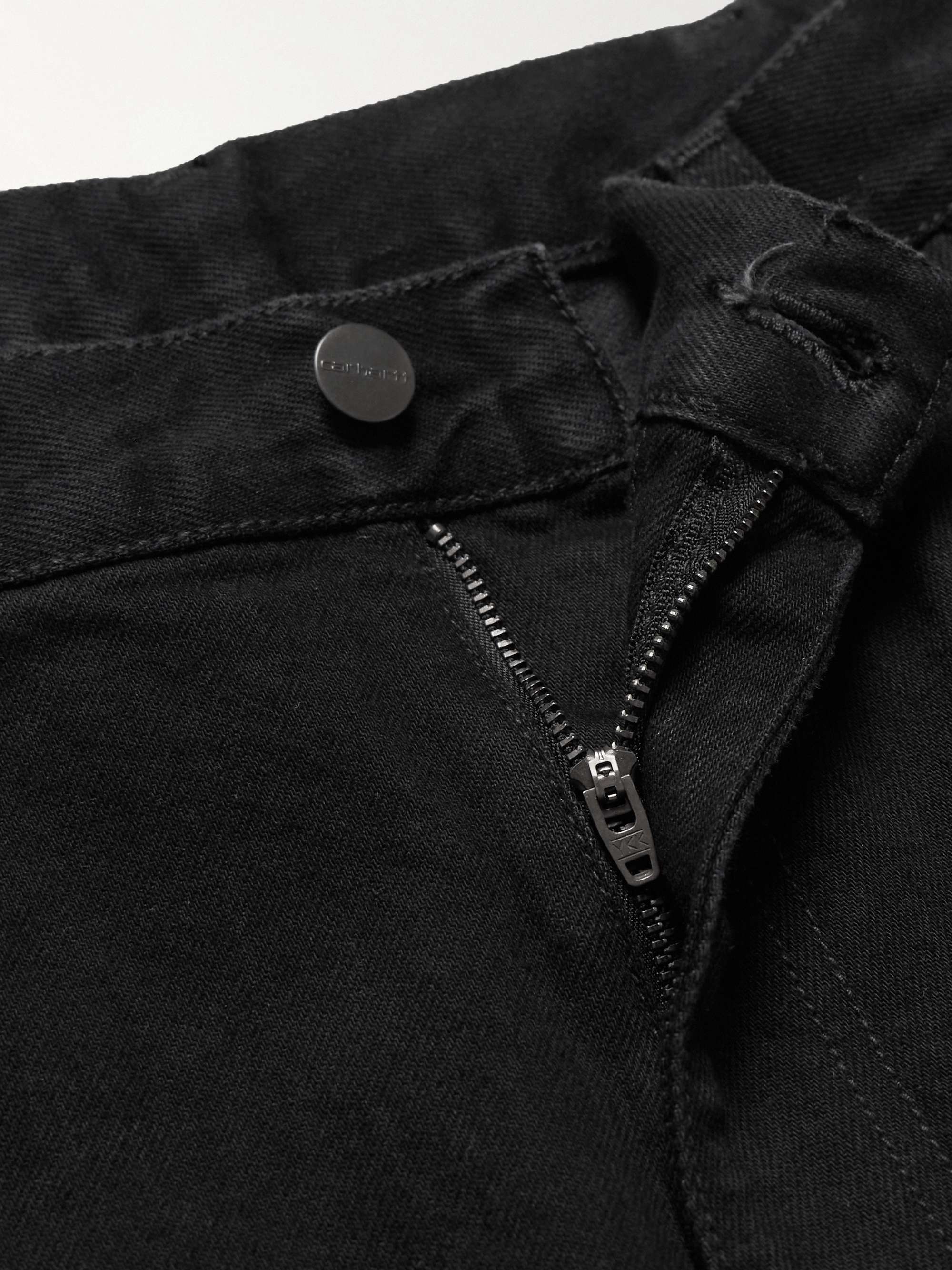 Single Knee Straight-Leg Logo-Appliquéd Jeans view