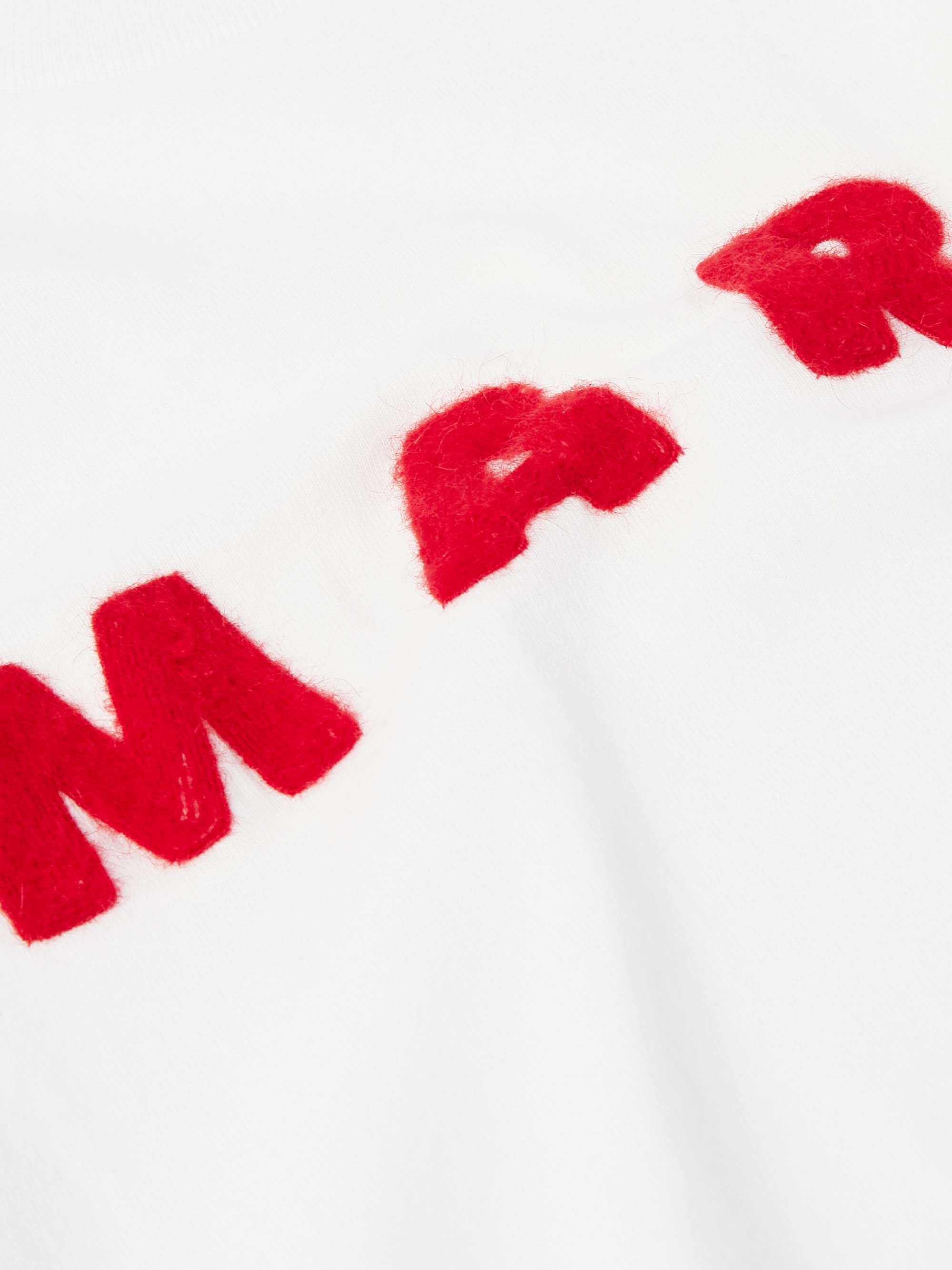 Logo-Appliquéd Mohair-Trimmed Cotton-Jersey T-Shirt view