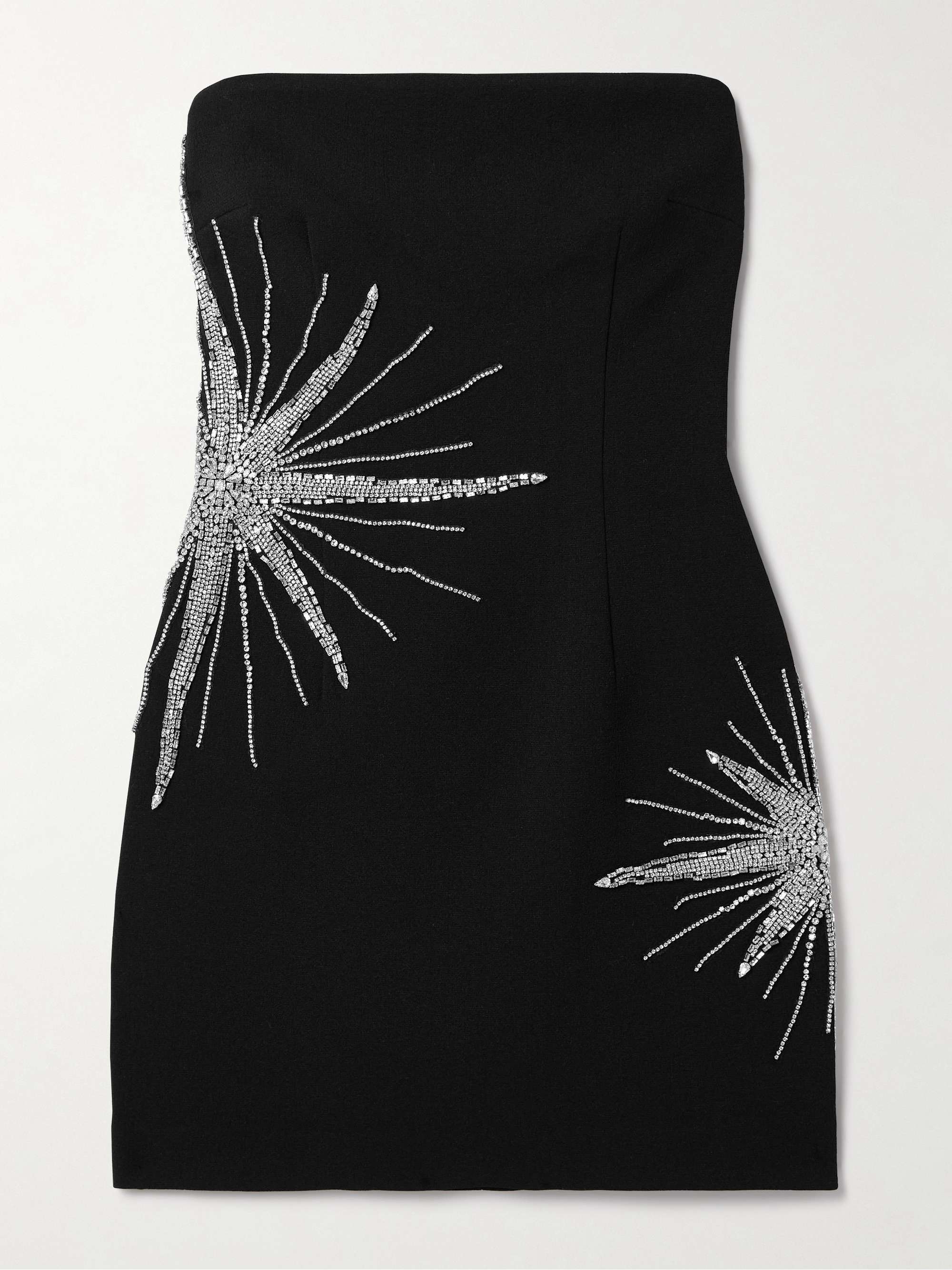 Estella strapless crystal-embellished crepe mini dress view