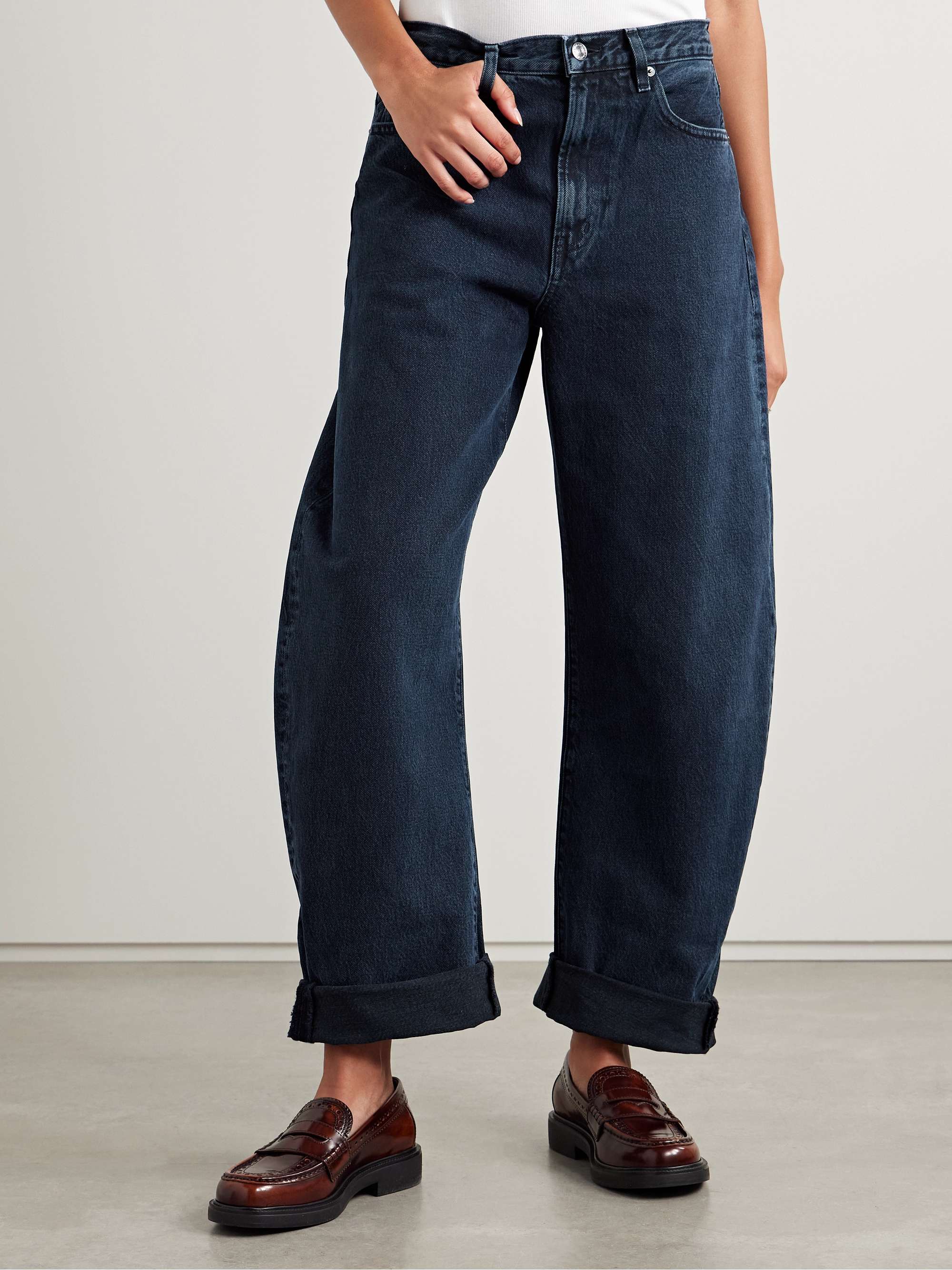 The Bubble high-rise barrel-leg jeans view