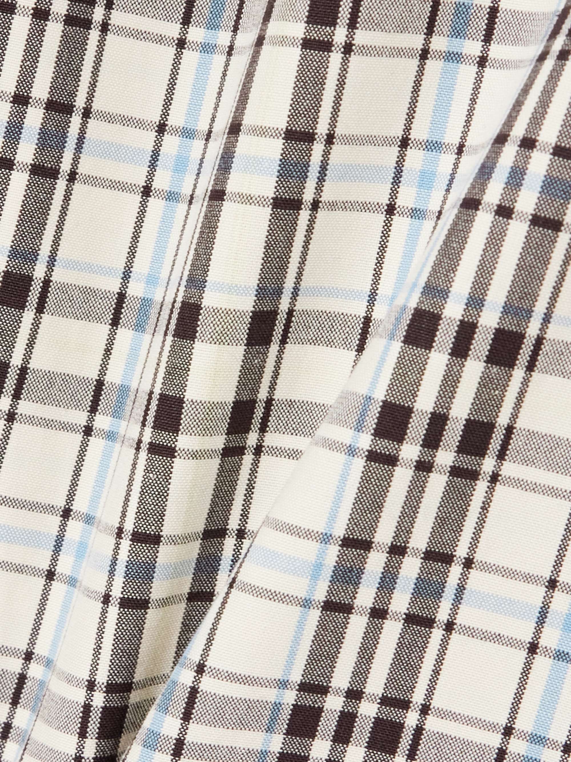 Oversized checked cotton shirt view