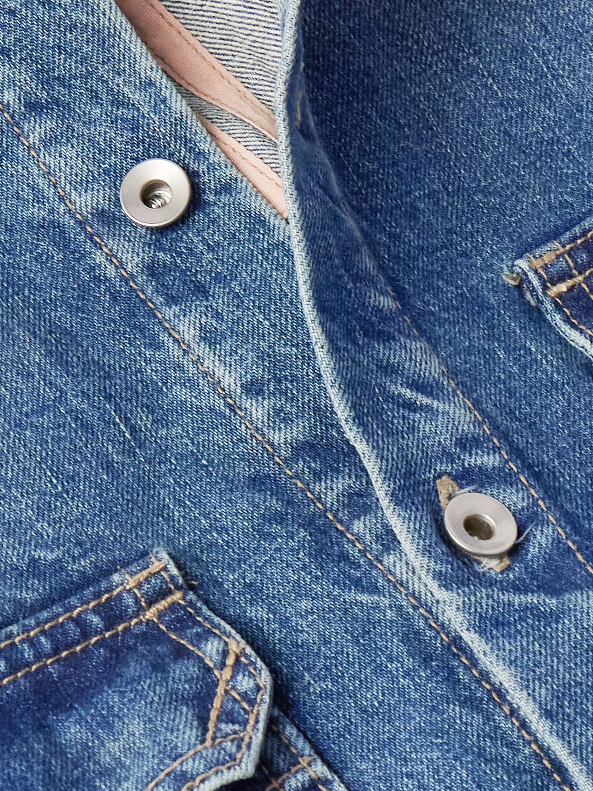 Webbing-Trimmed Denim Overshirt view