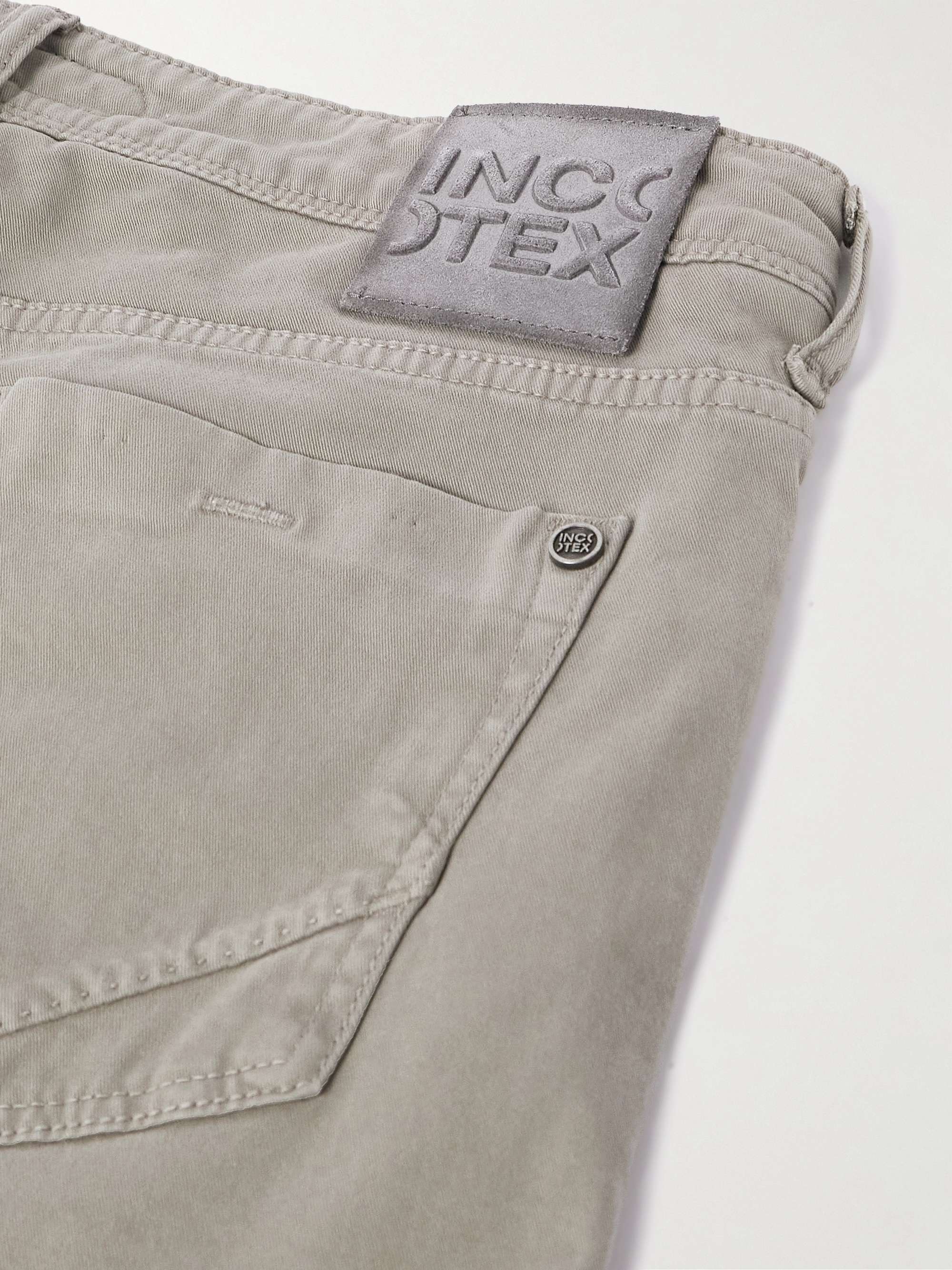 Blue Division Slim-Fit Straight-Leg Stretch-Cotton Gabardine Trousers view