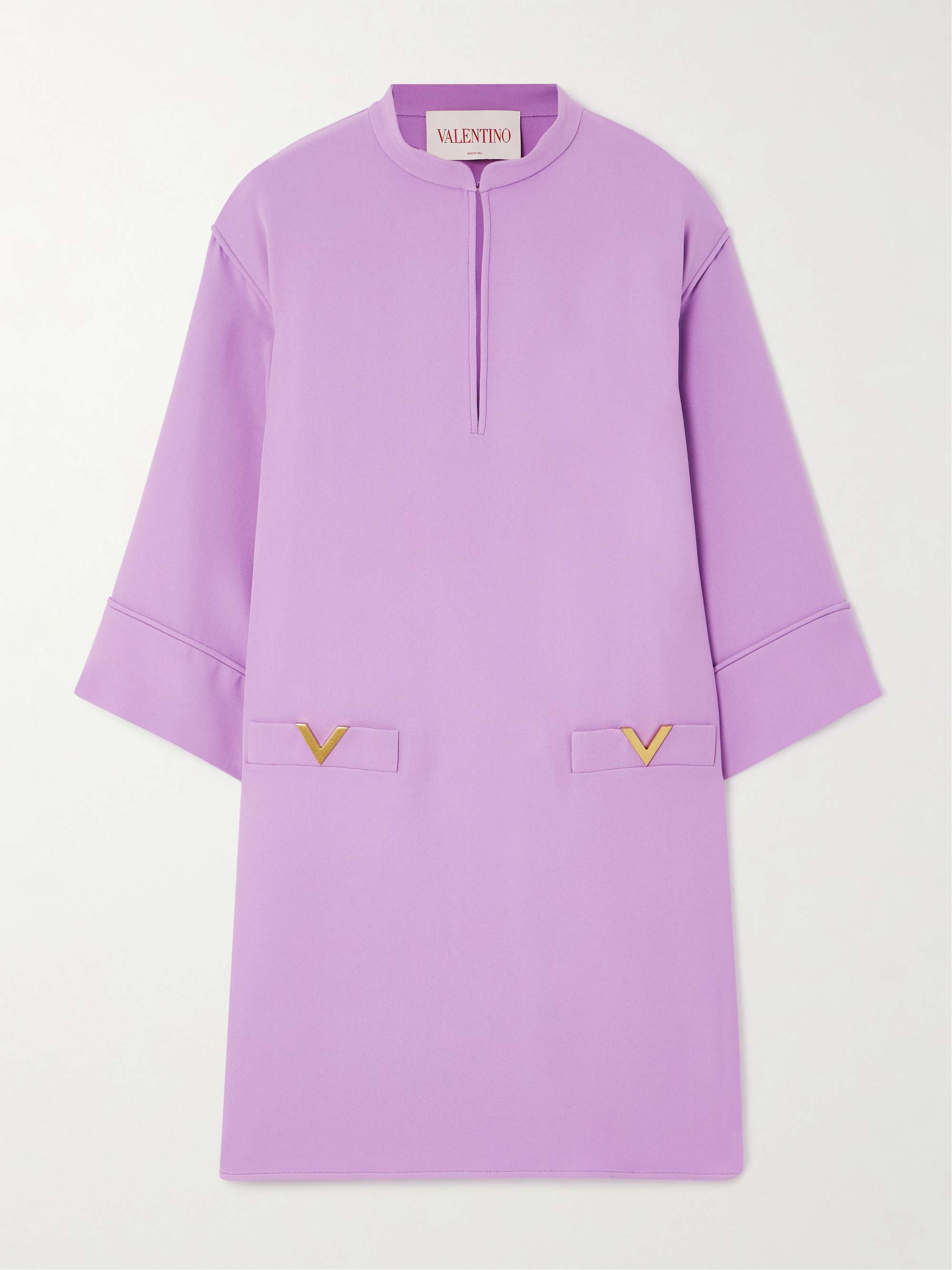 Embellished silk-cady mini dress view