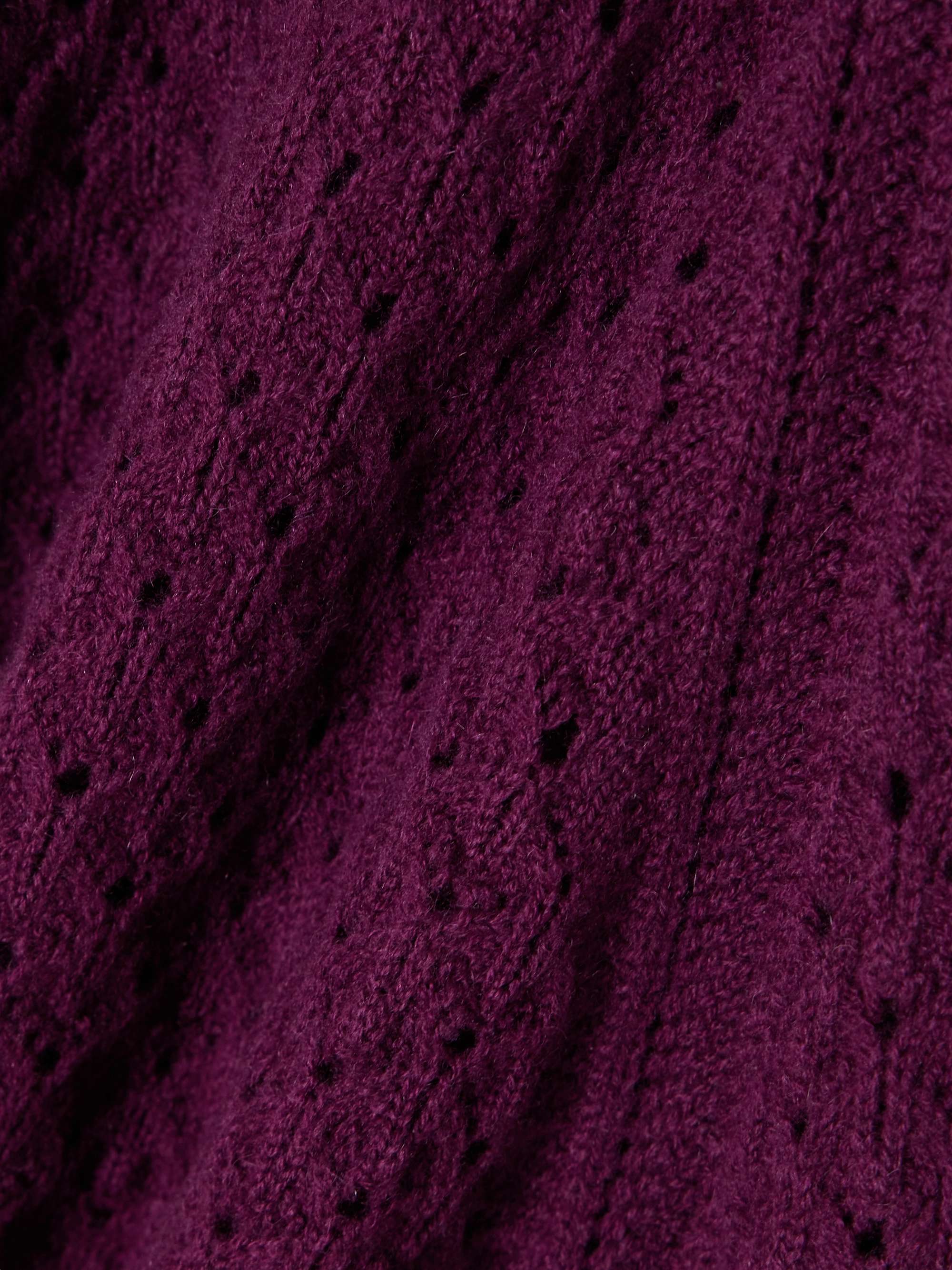 Open-knit wool and cashmere-blend turtleneck sweater view