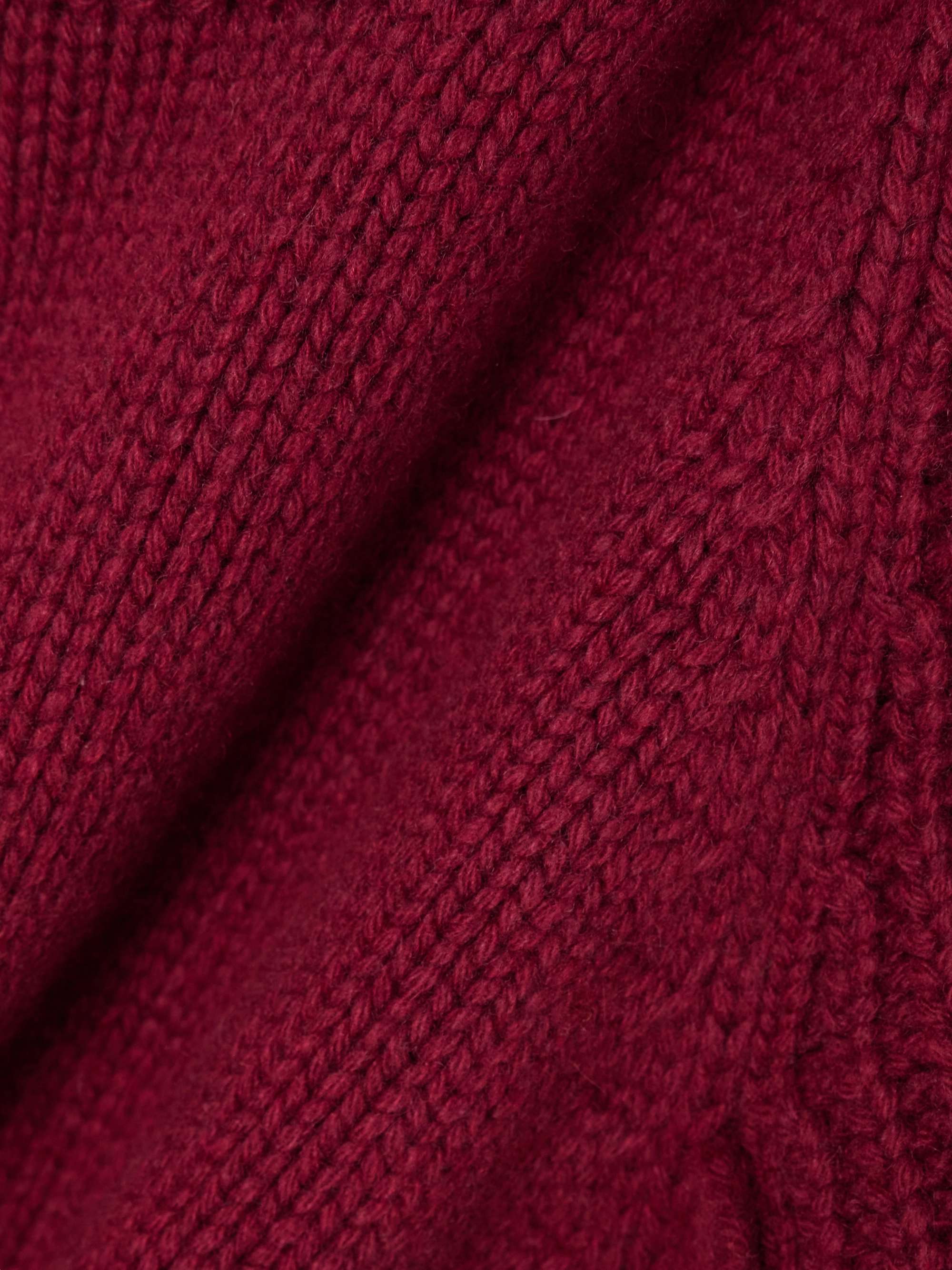 Oversized ribbed recycled cashmere and wool-blend sweater view