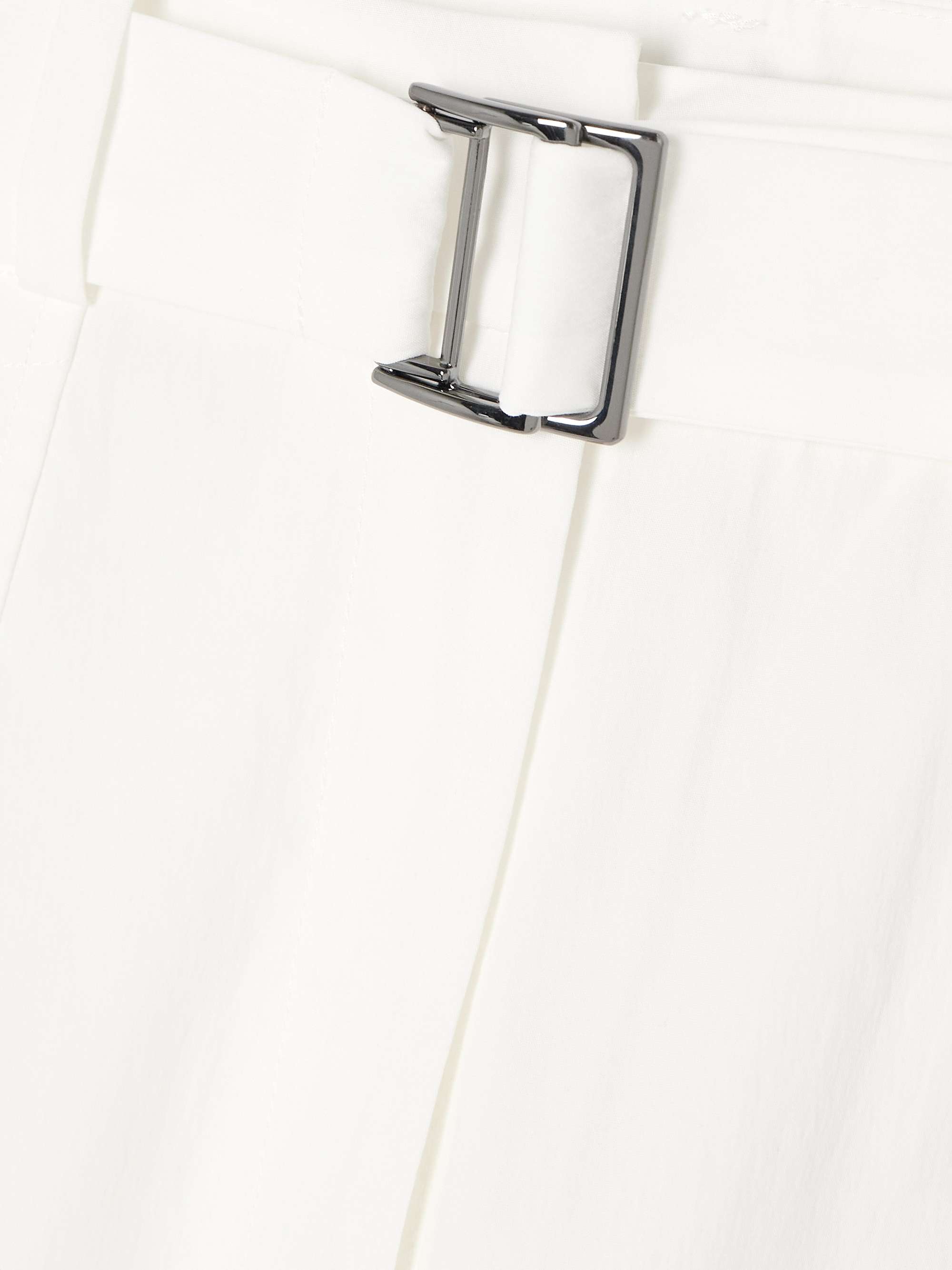 Utility belted cotton-blend wide-leg pants view
