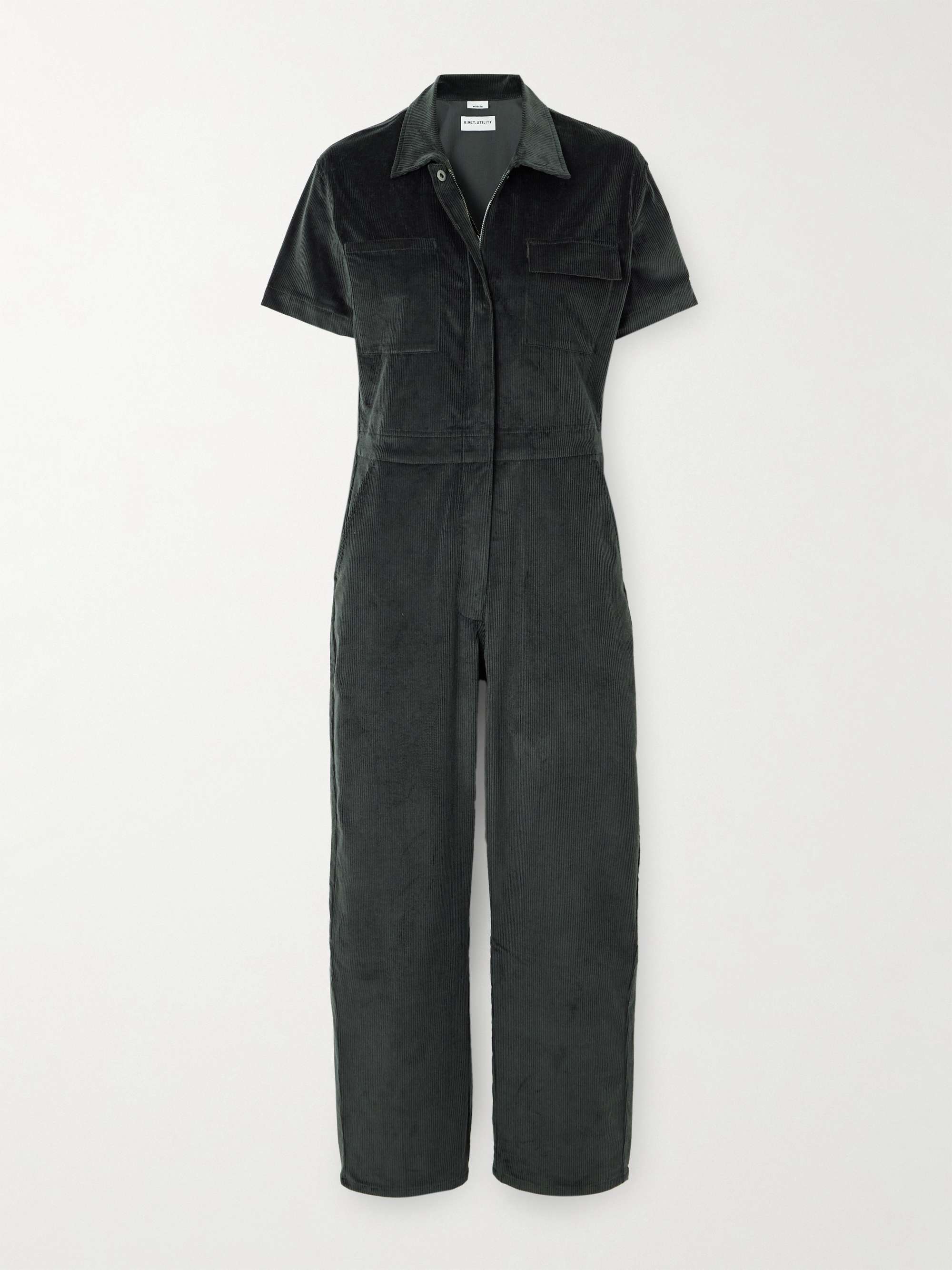 Worker cotton-blend corduroy jumpsuit view