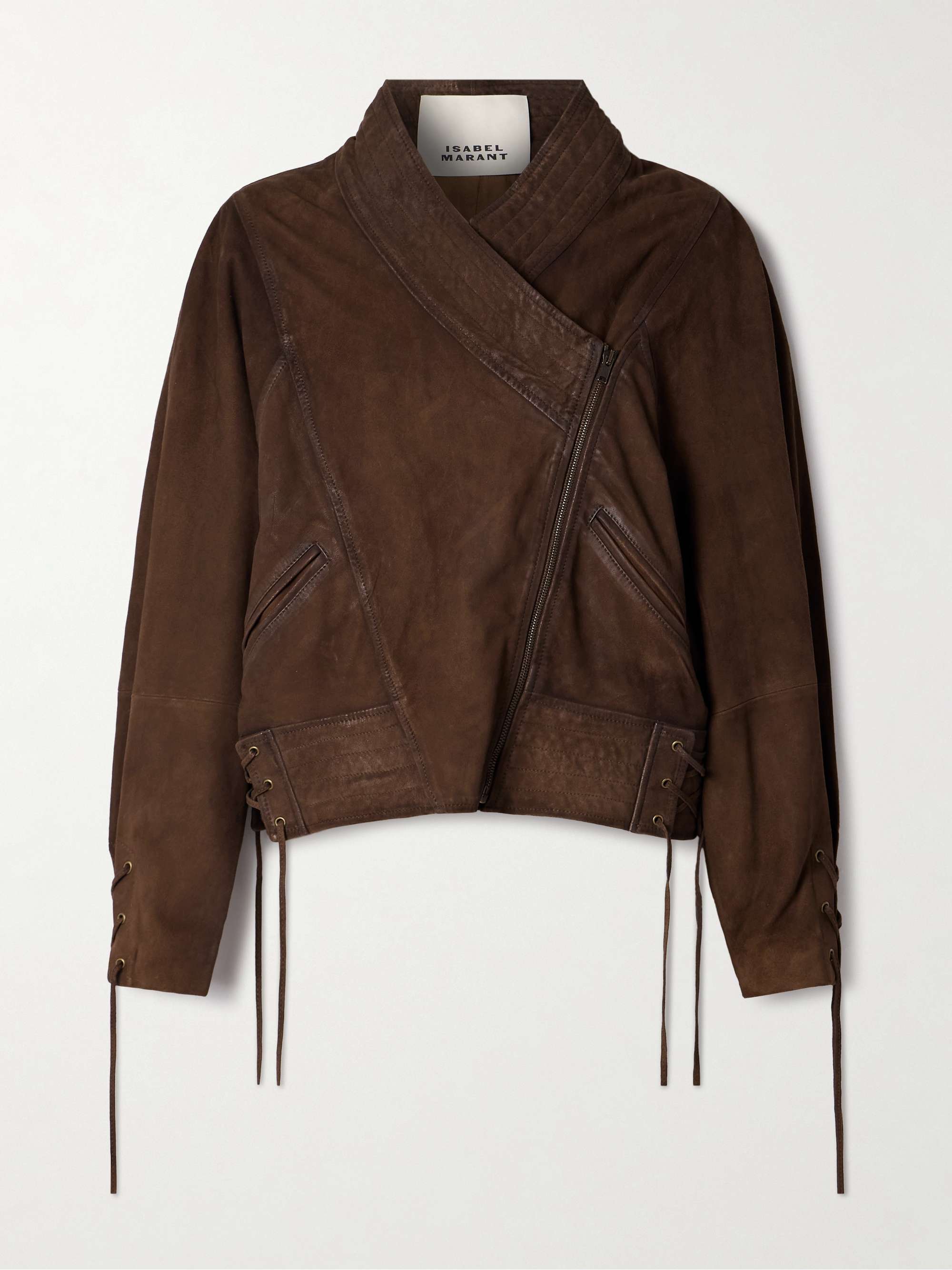 Edina lace-up suede jacket view