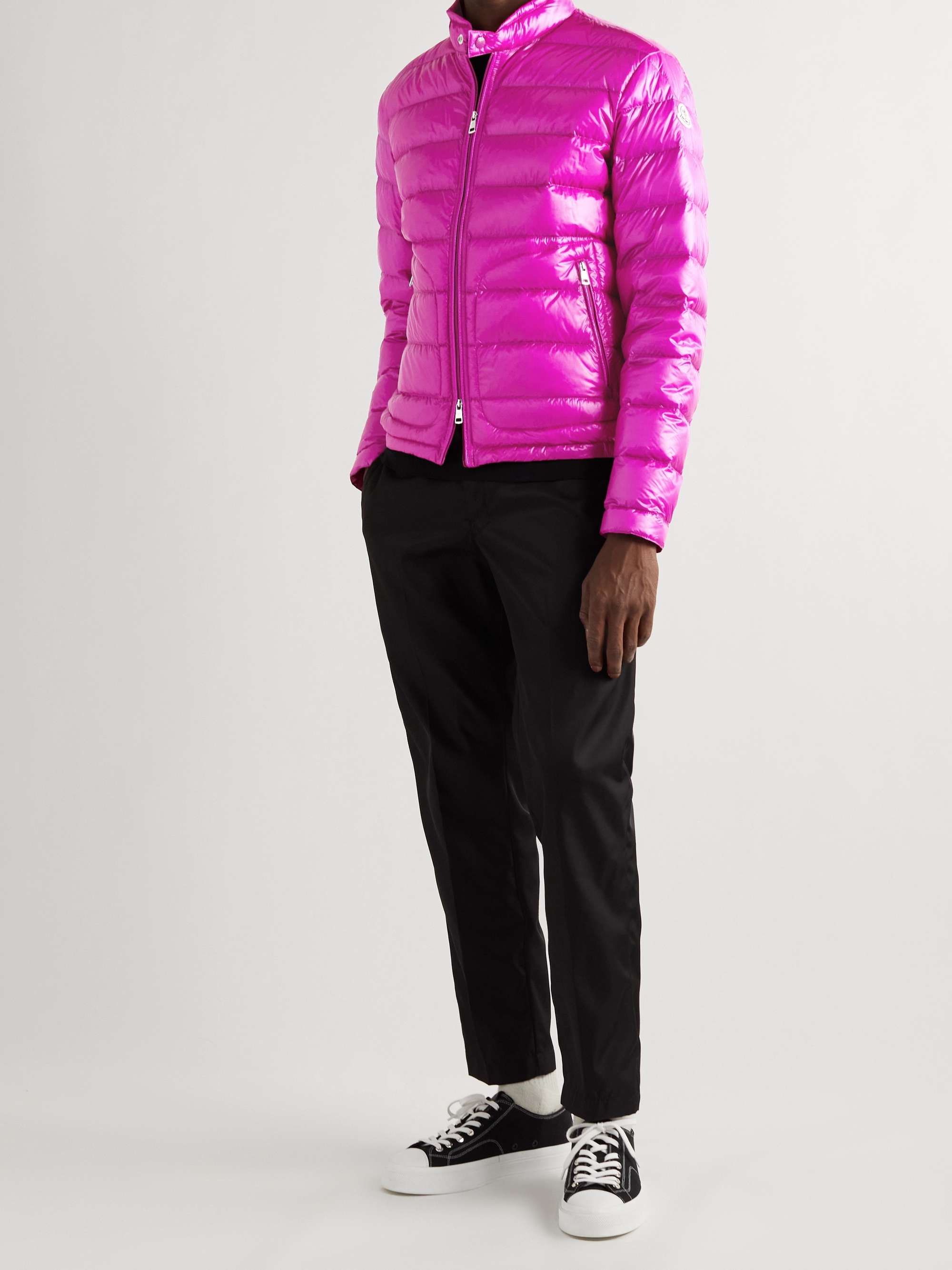 Acorus Logo-Appliquéd Quilted Glossed-Shell Down Jacket view