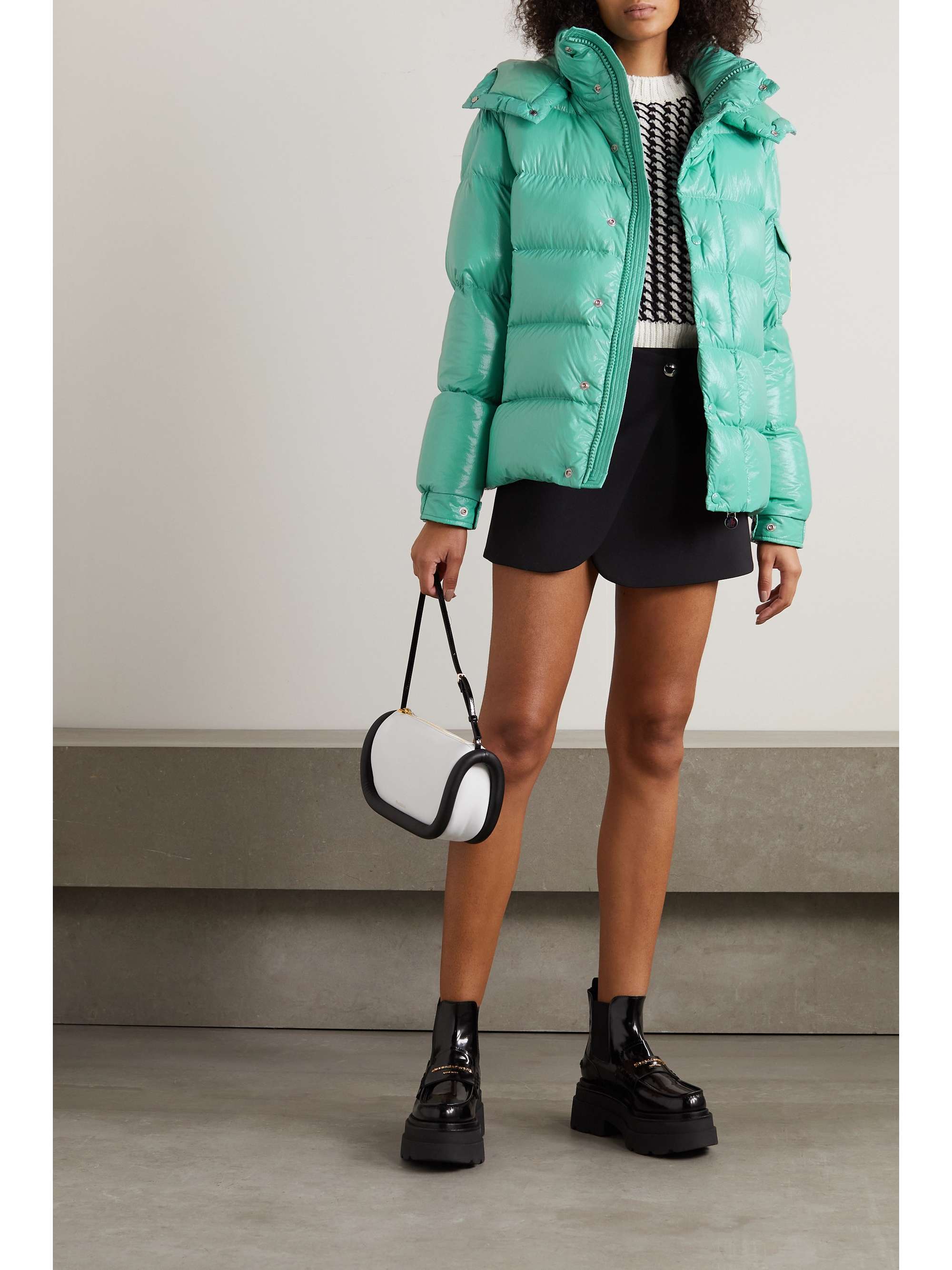 Moncler Maya quilted shell down jacket view