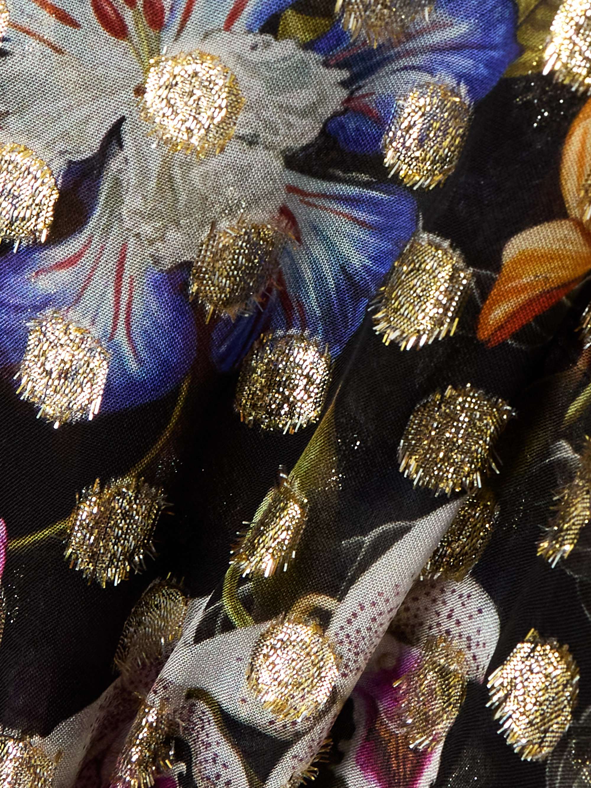 Stellan floral-print metallic fil coupé chiffon blouse view