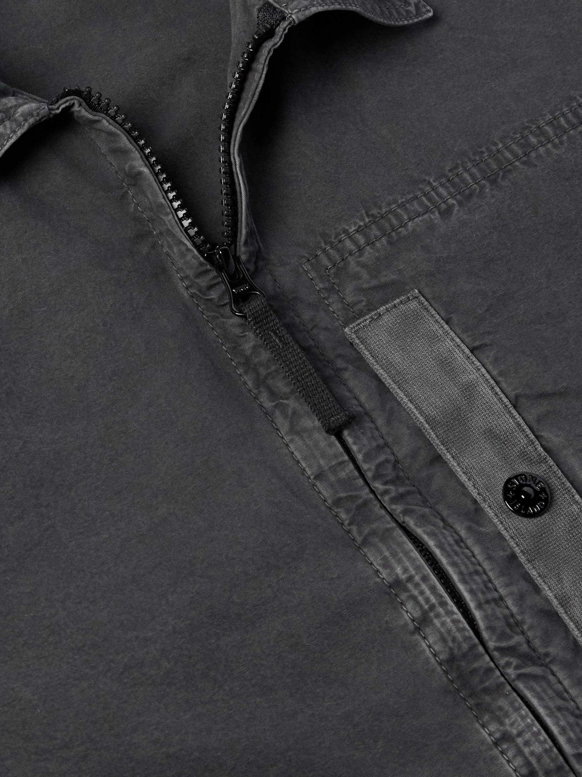 Logo-Appliquéd Cotton Overshirt view