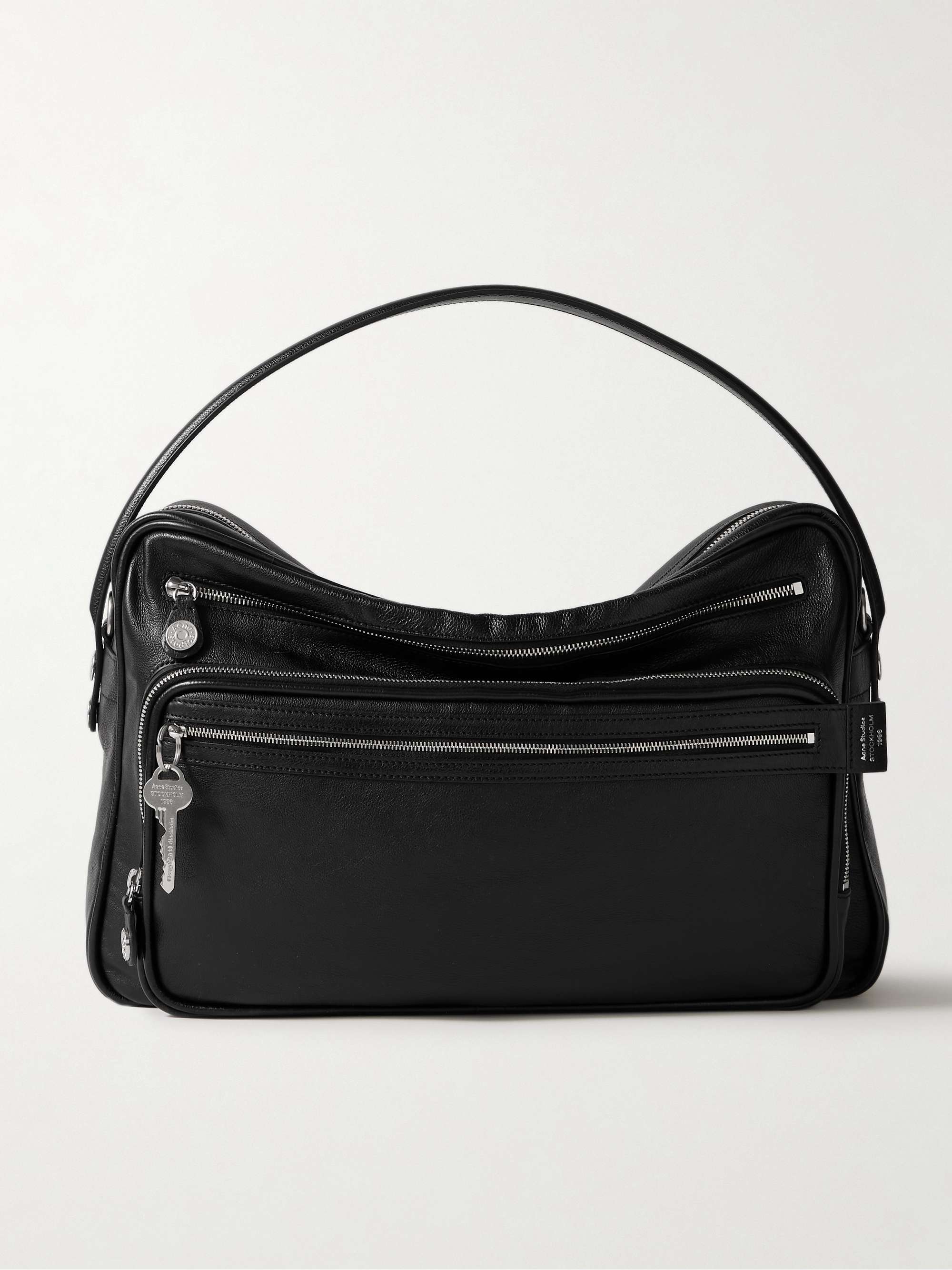 Medium embellished textured-leather tote view