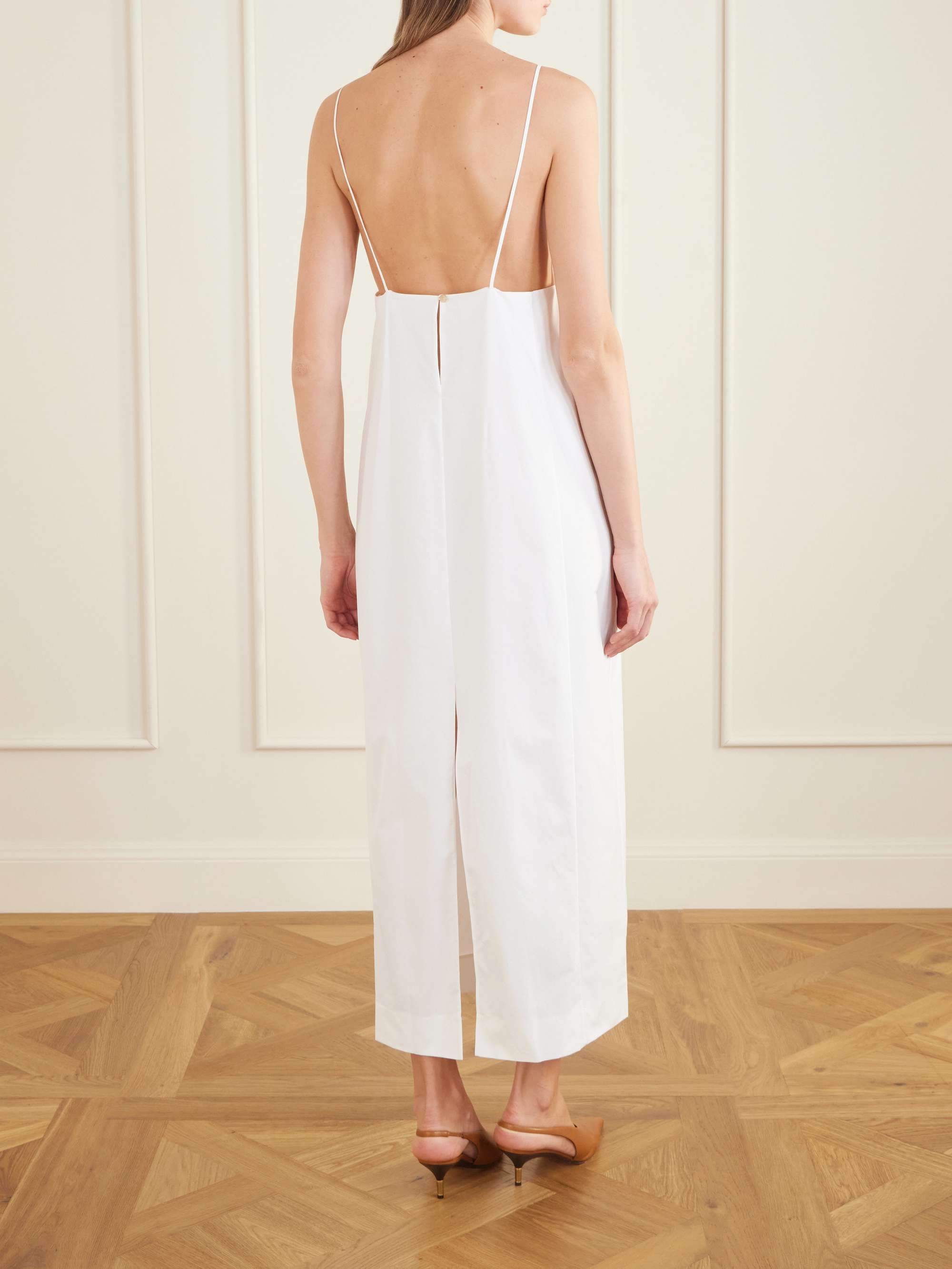 Tulula silk-poplin maxi dress view