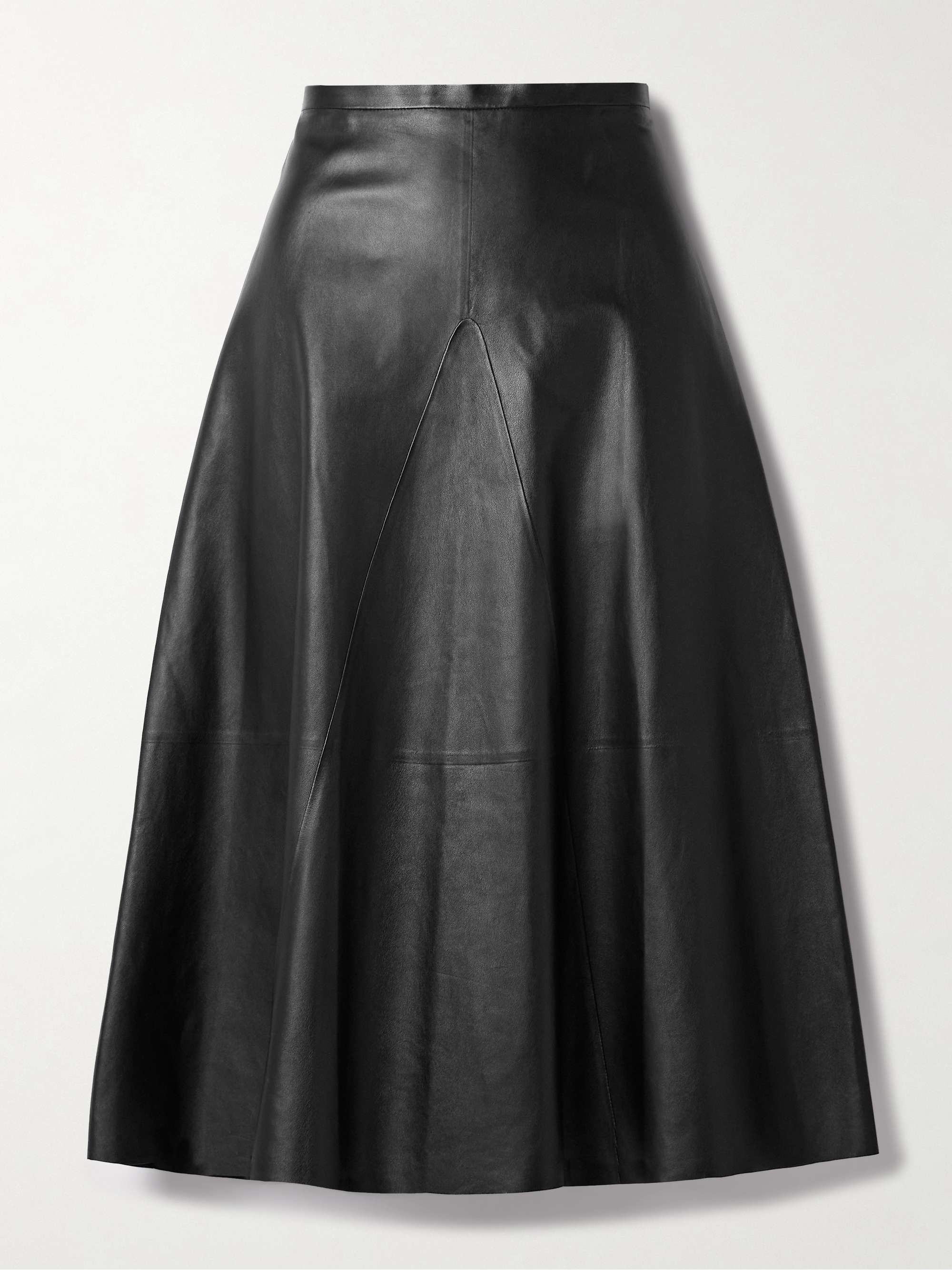 Selina leather midi skirt view
