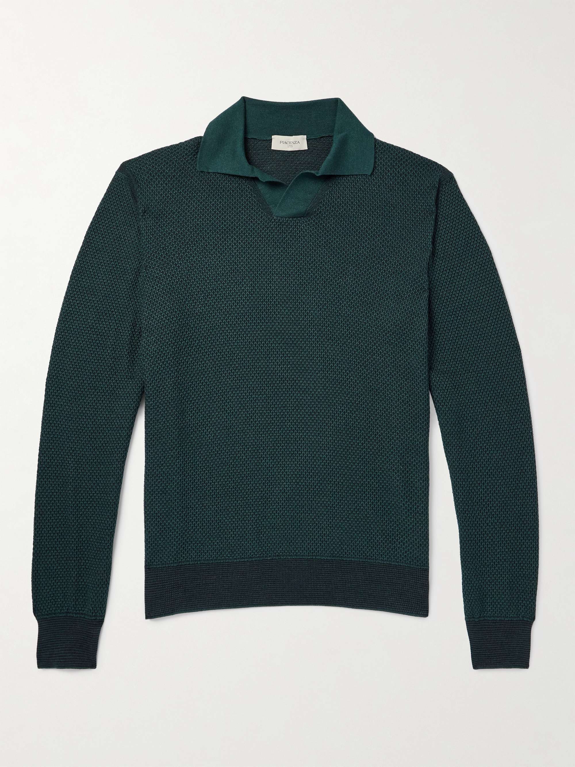 Sailor Textured Virgin Wool Polo Shirt view