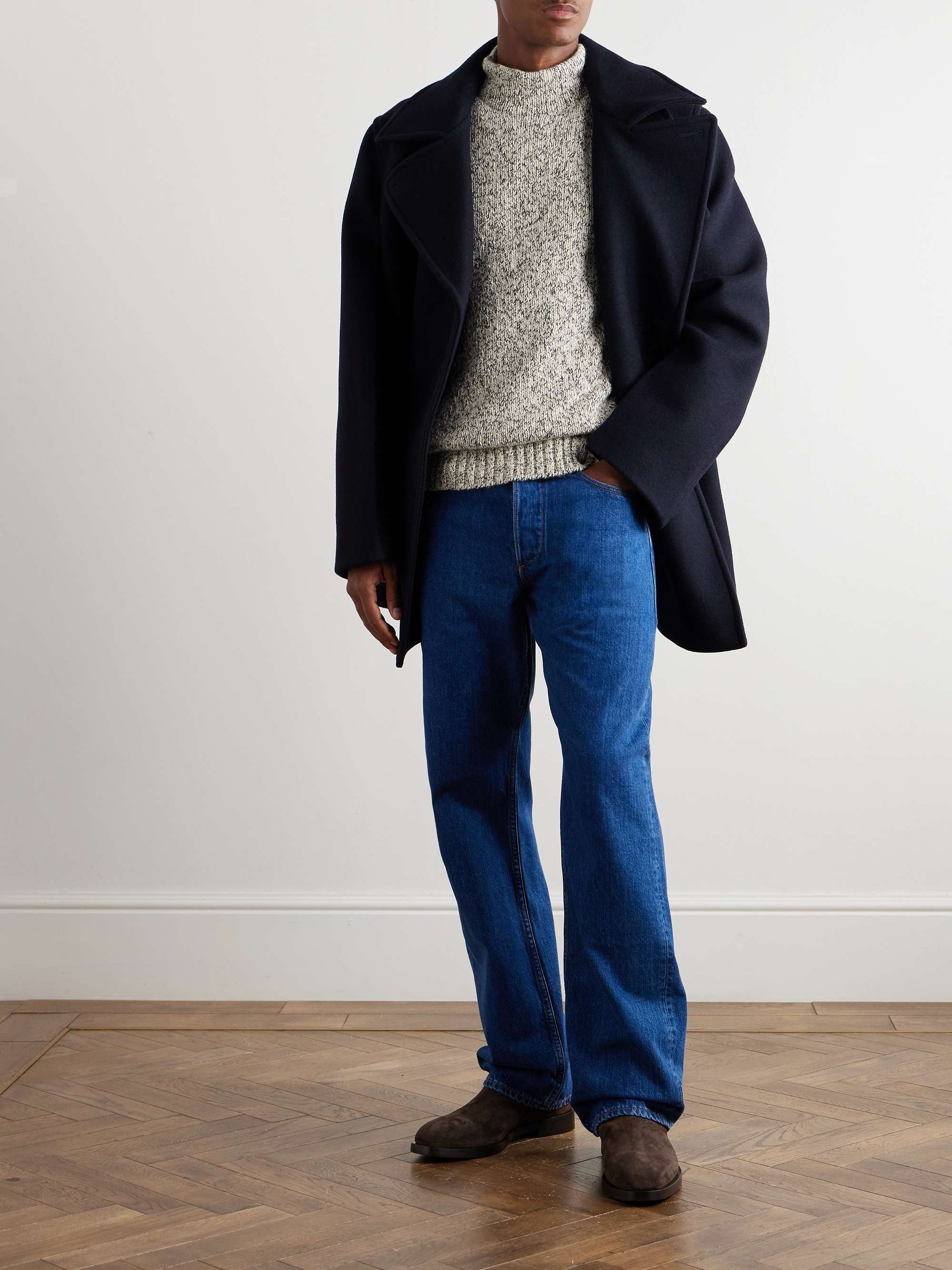 Ribbed Cotton and Cashmere-Blend Rollneck Sweater view