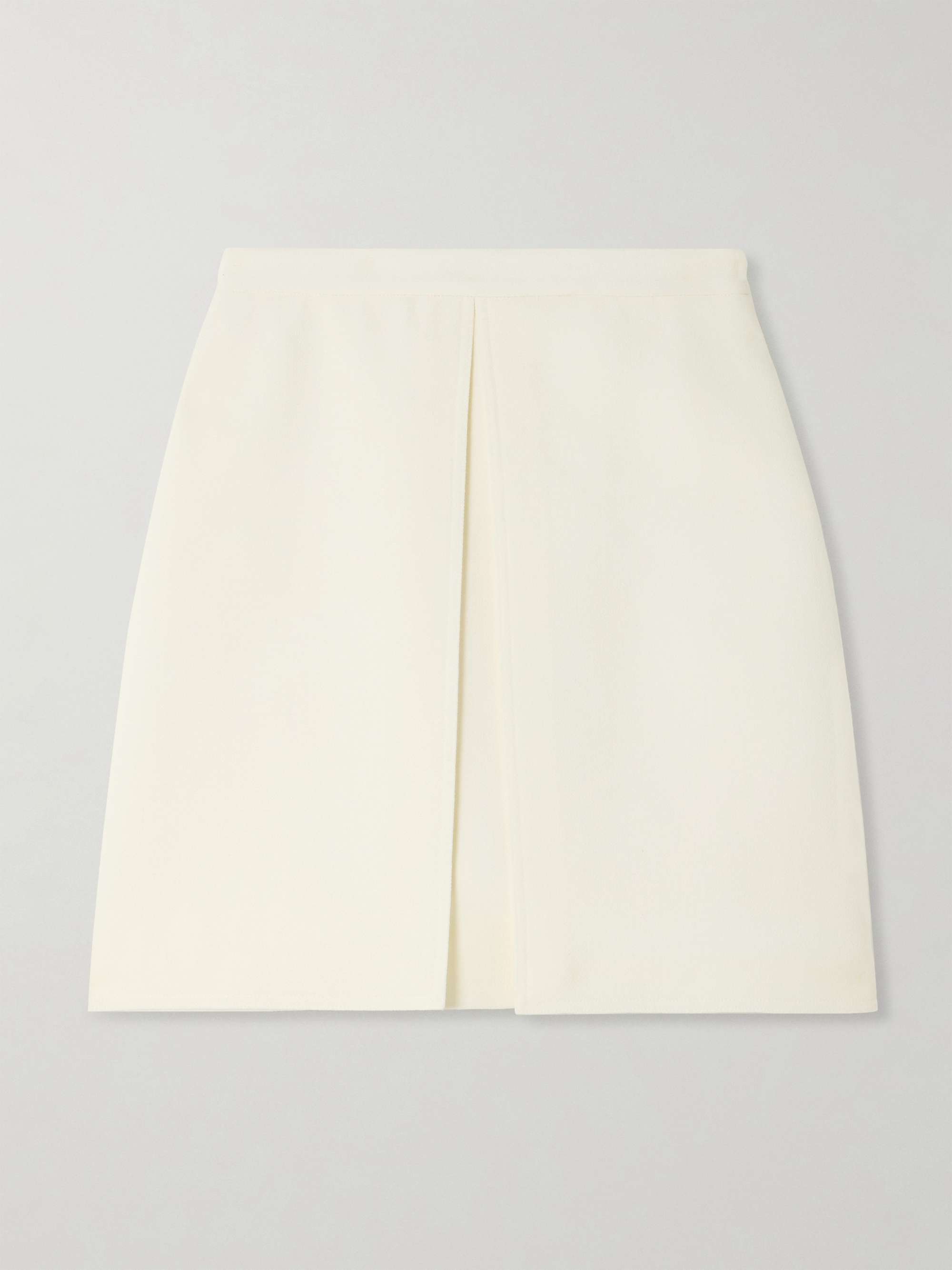 + The Vanguard Alex layered wool-crepe mini skirt view