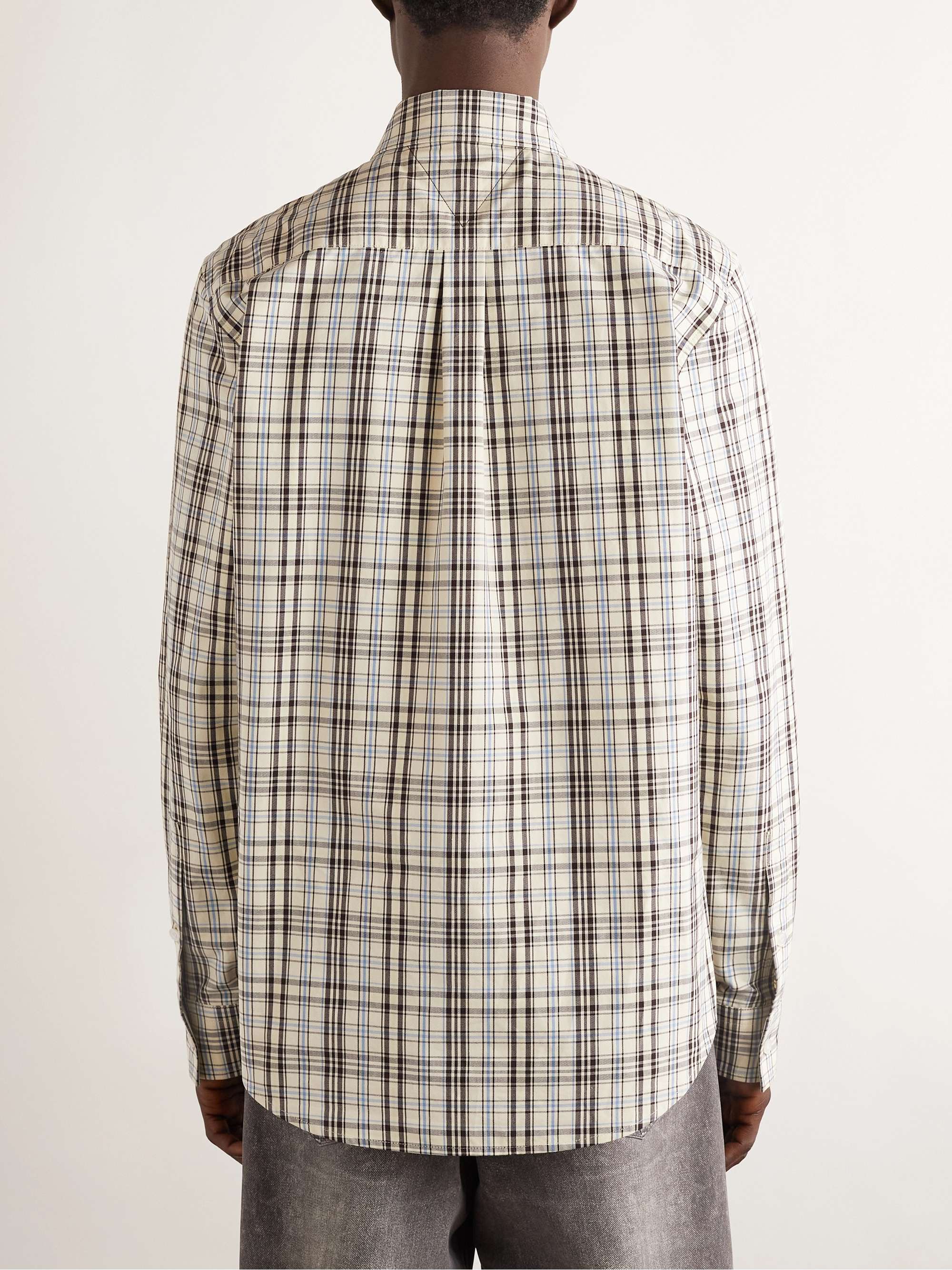 Checked Cotton Oxford Shirt view