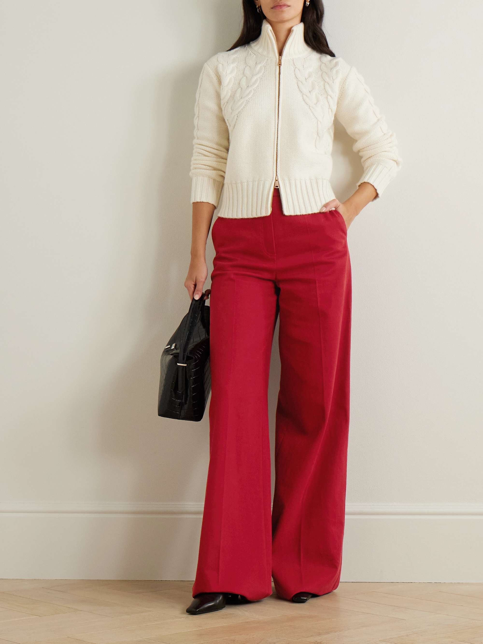 Ruggero cotton-twill wide-leg pants view