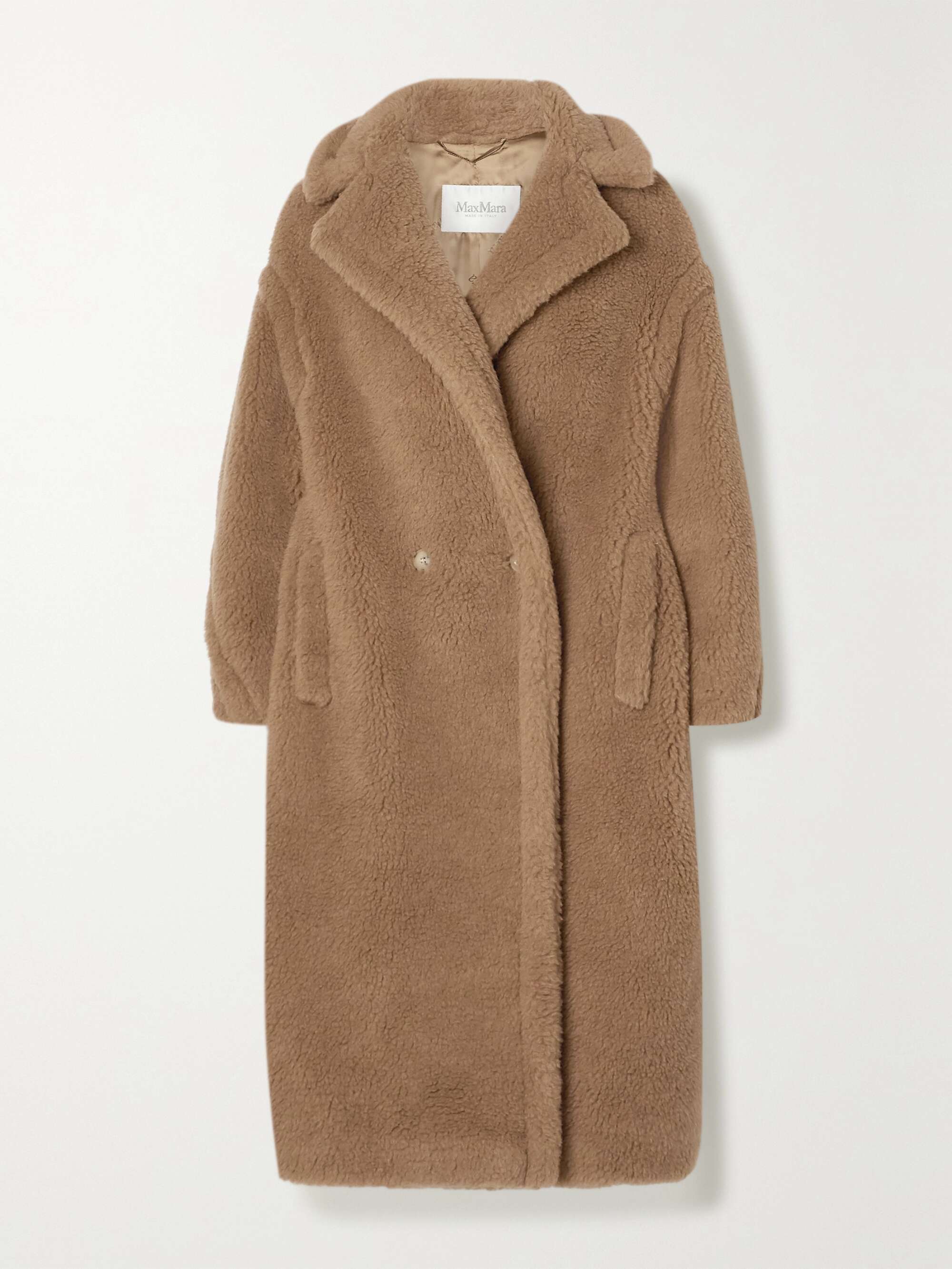 Teddy Bear Icon oversized camel hair and silk-blend coat view