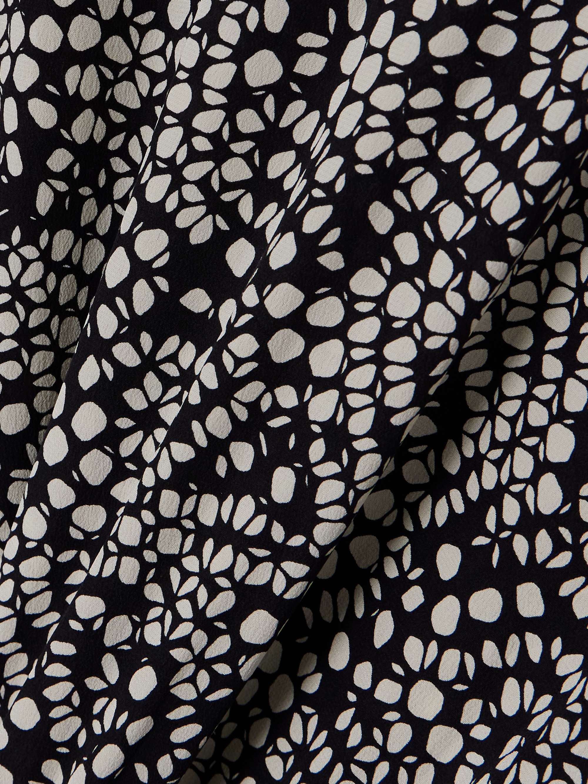 Gathered printed silk crepe de chine maxi dress view