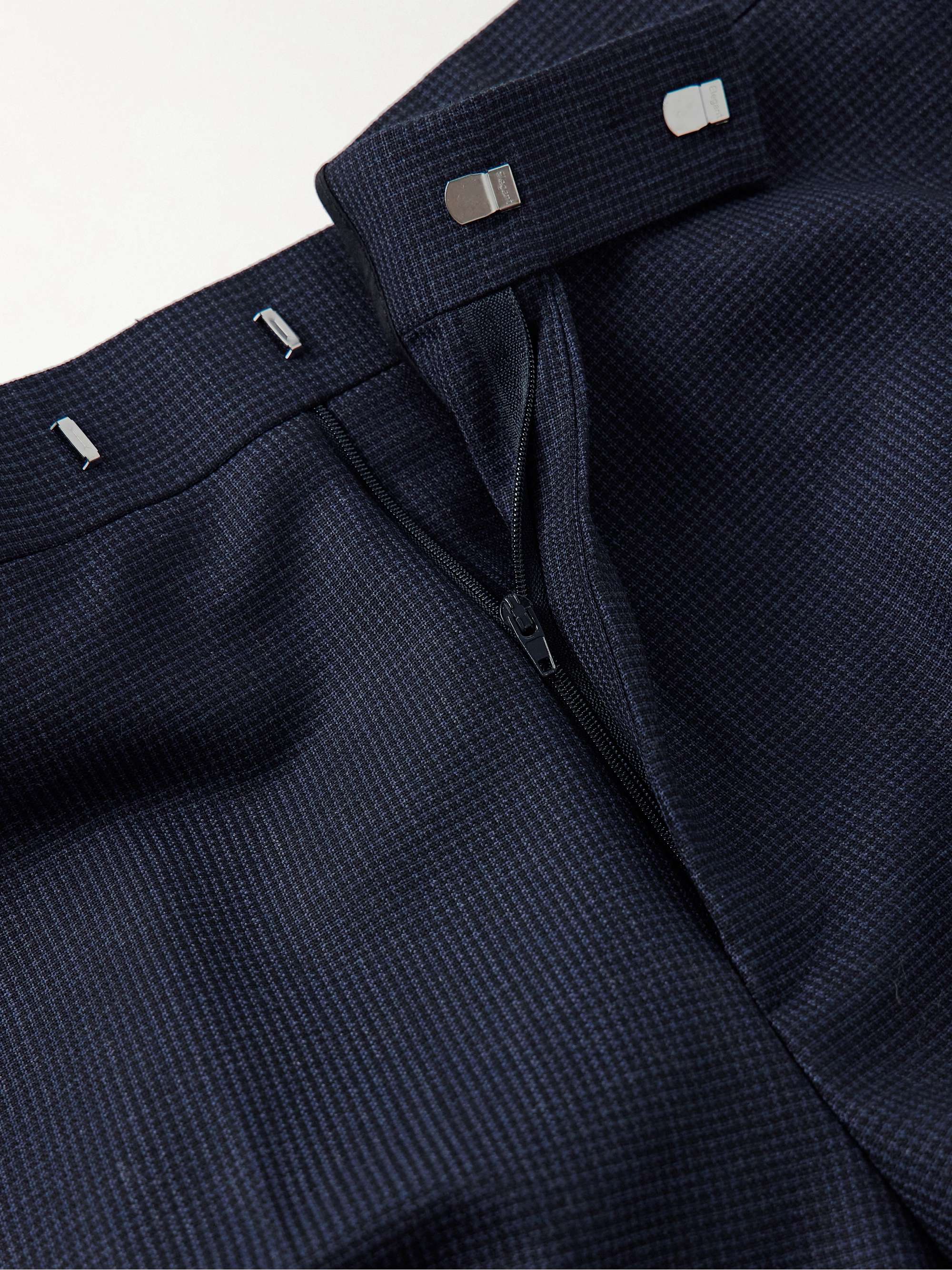 Slim-Fit Straight-Leg Puppytooth Wool Suit Trousers view