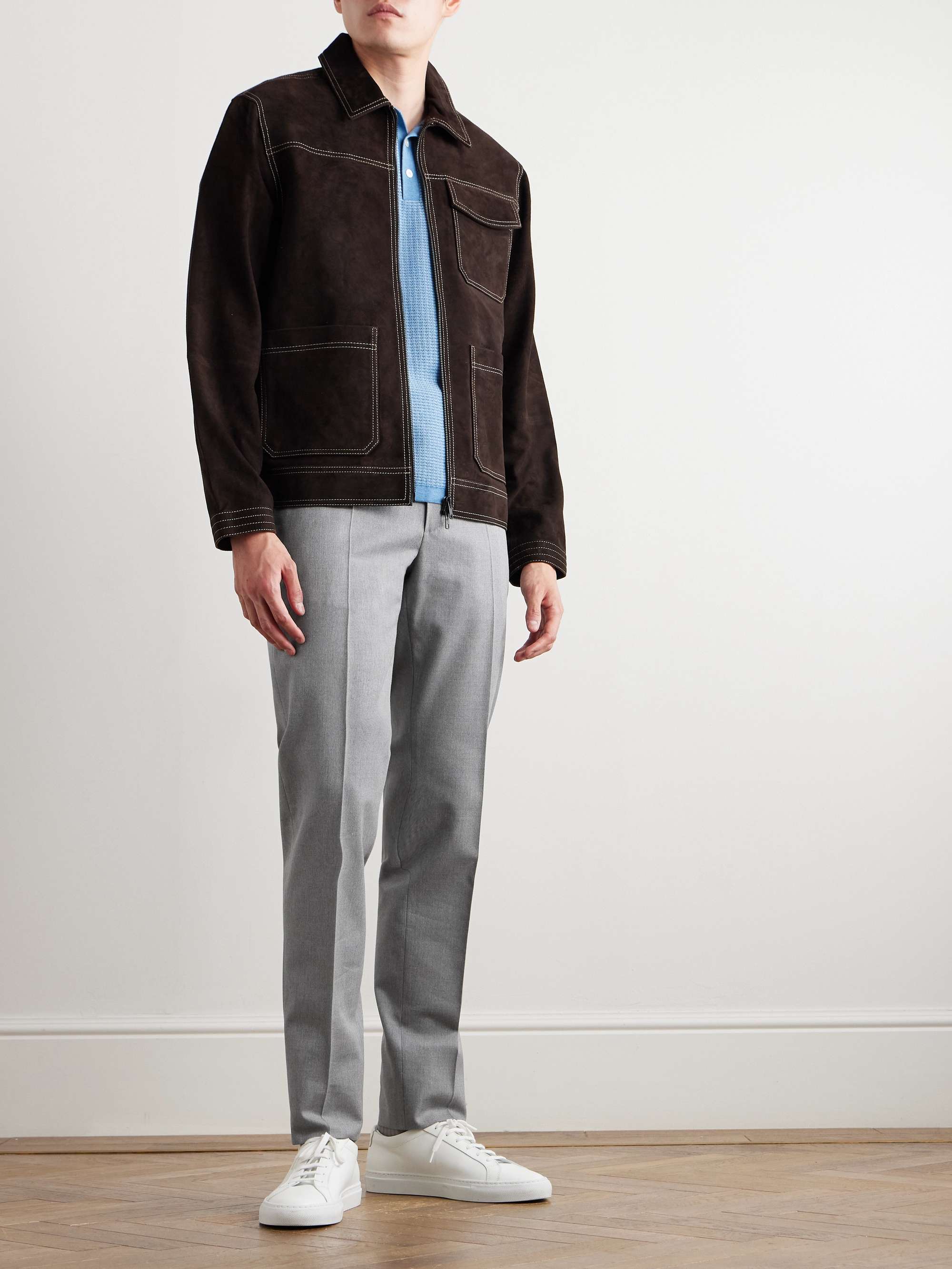 Venezia 1951 Tapered Cotton and Virgin Wool-Blend Twill Trousers view