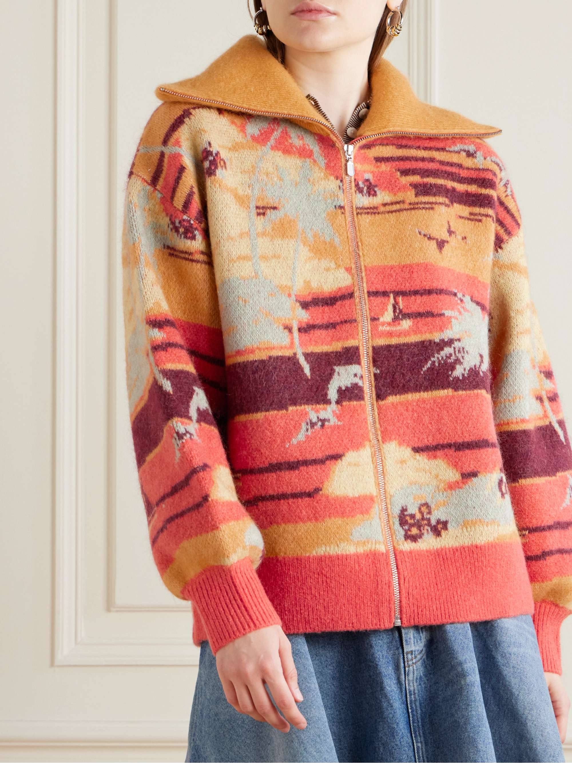 Palm Island jacquard-knit cardigan view