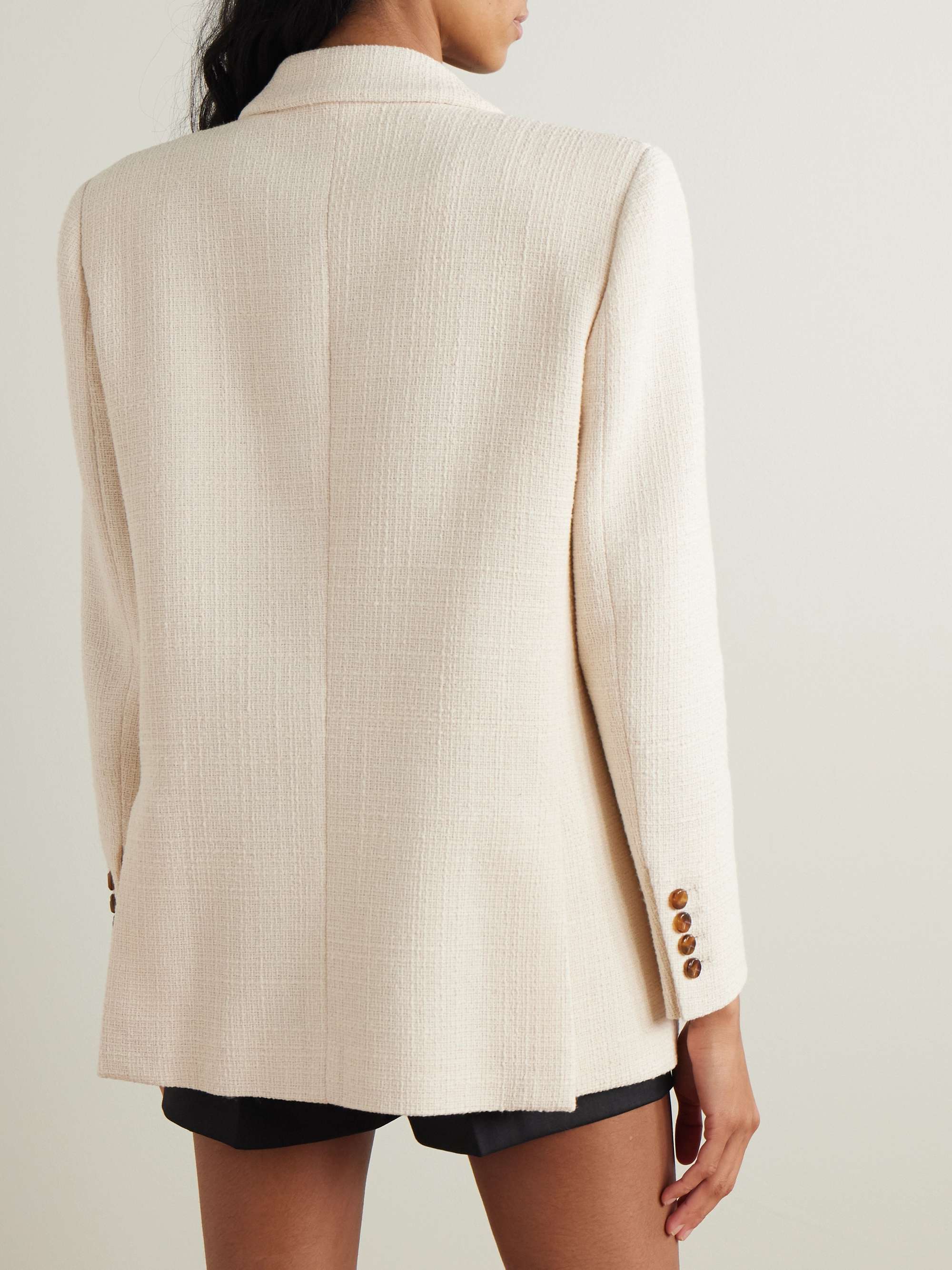 Missy Everynight double-breasted cotton-blend tweed blazer view