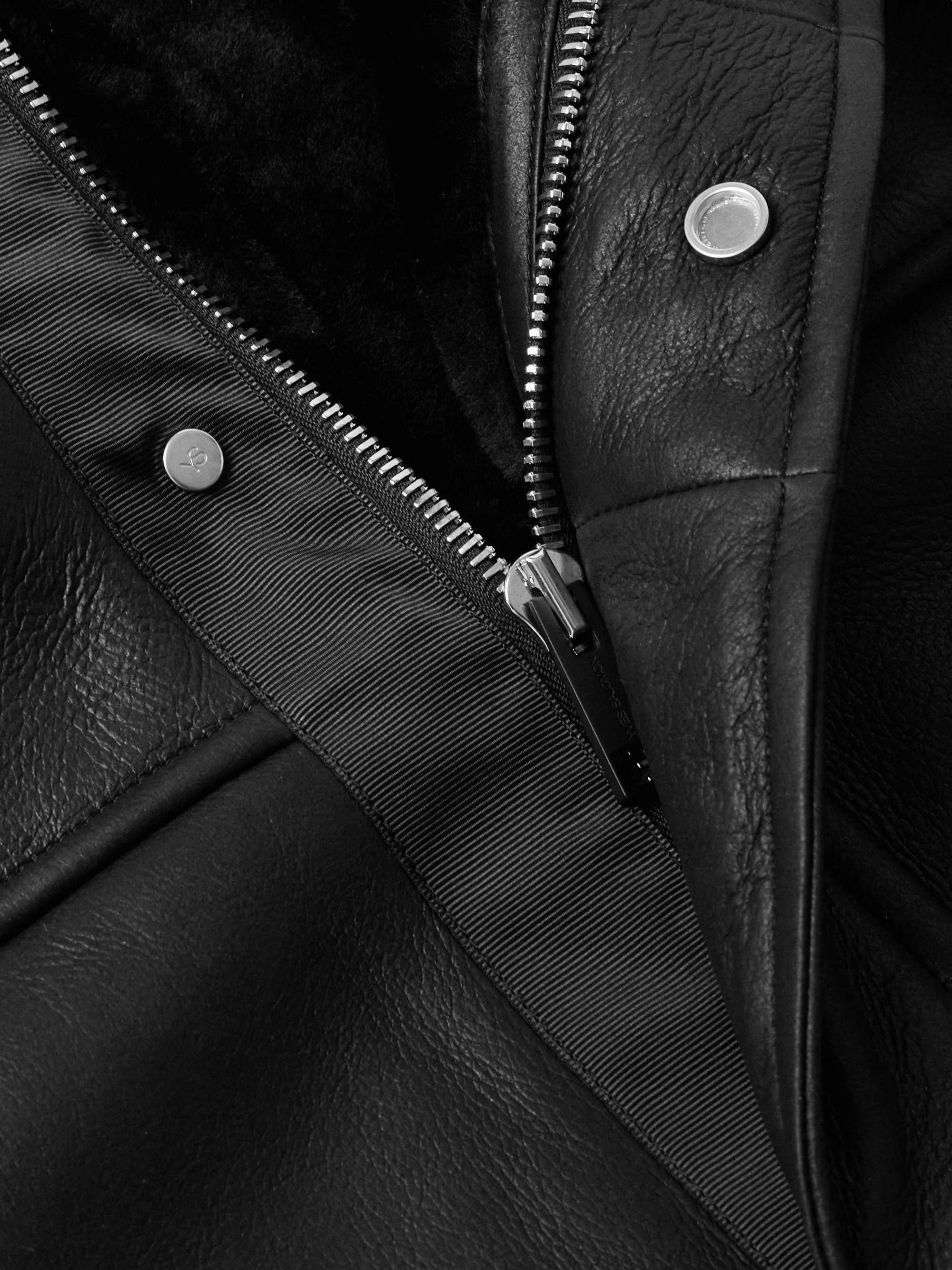 Shearling Hooded Coat view
