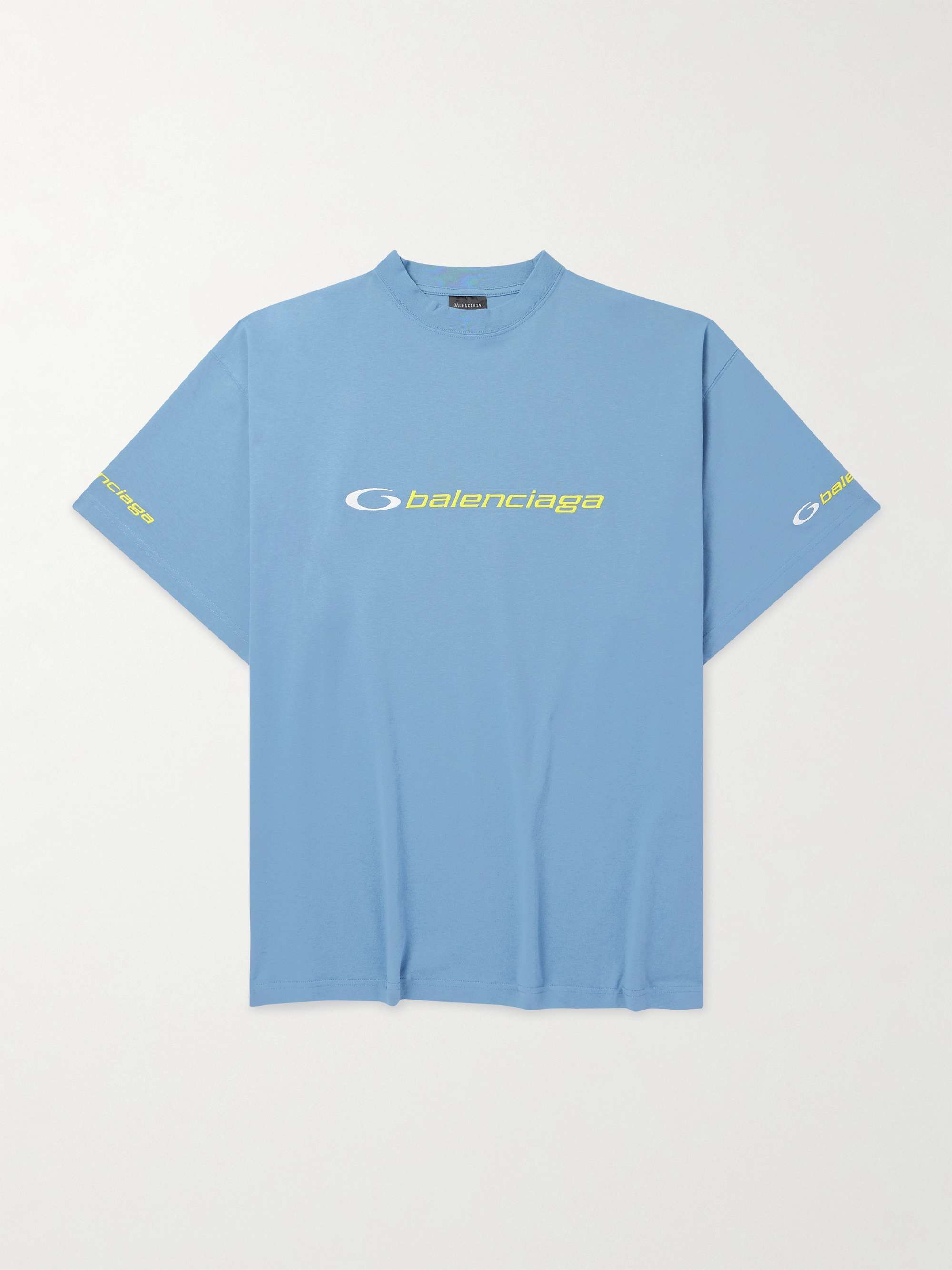 Oversized Logo-Embroidered Cotton-Jersey T-Shirt view