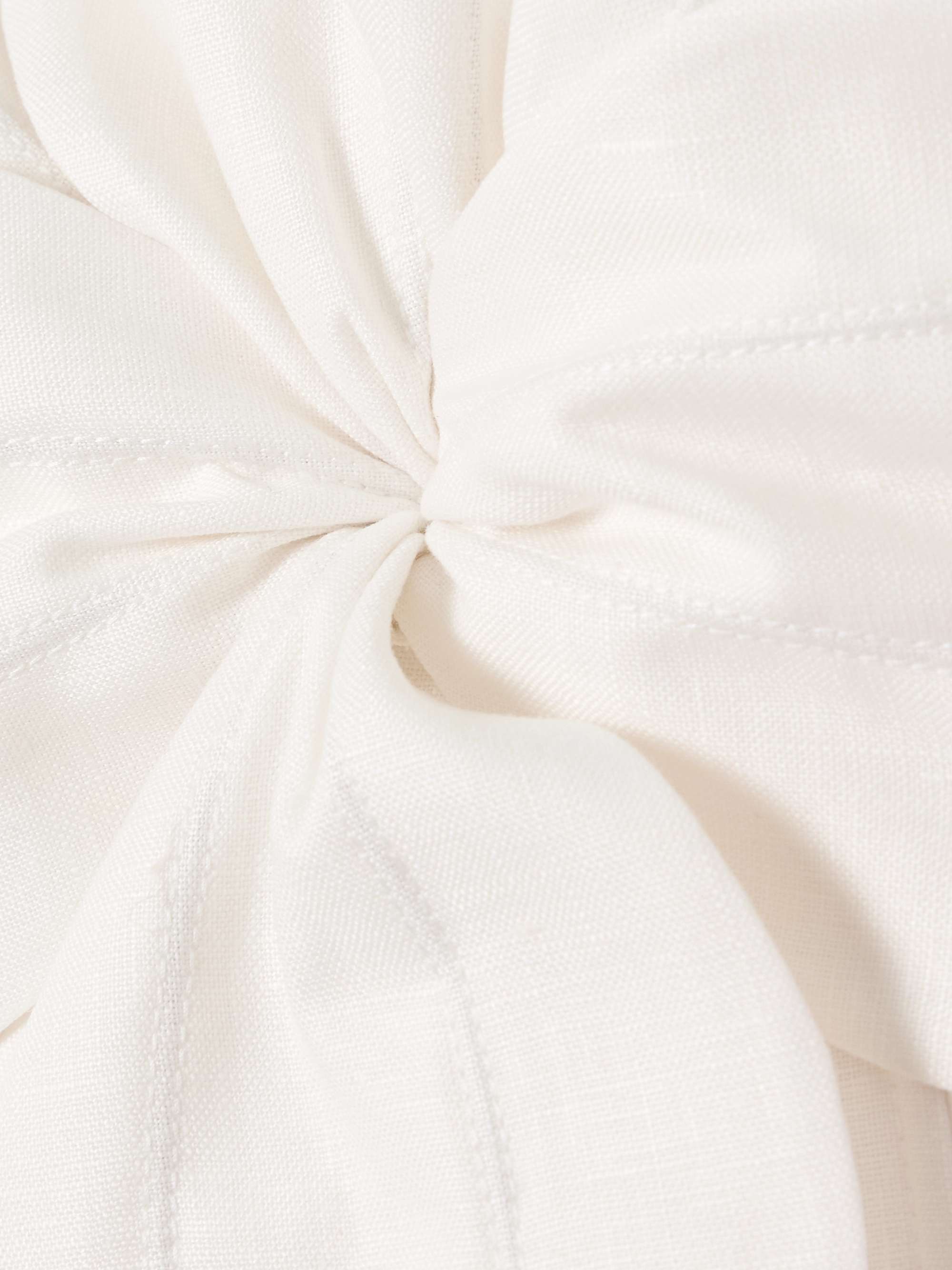 Loto appliquéd linen bustier top view