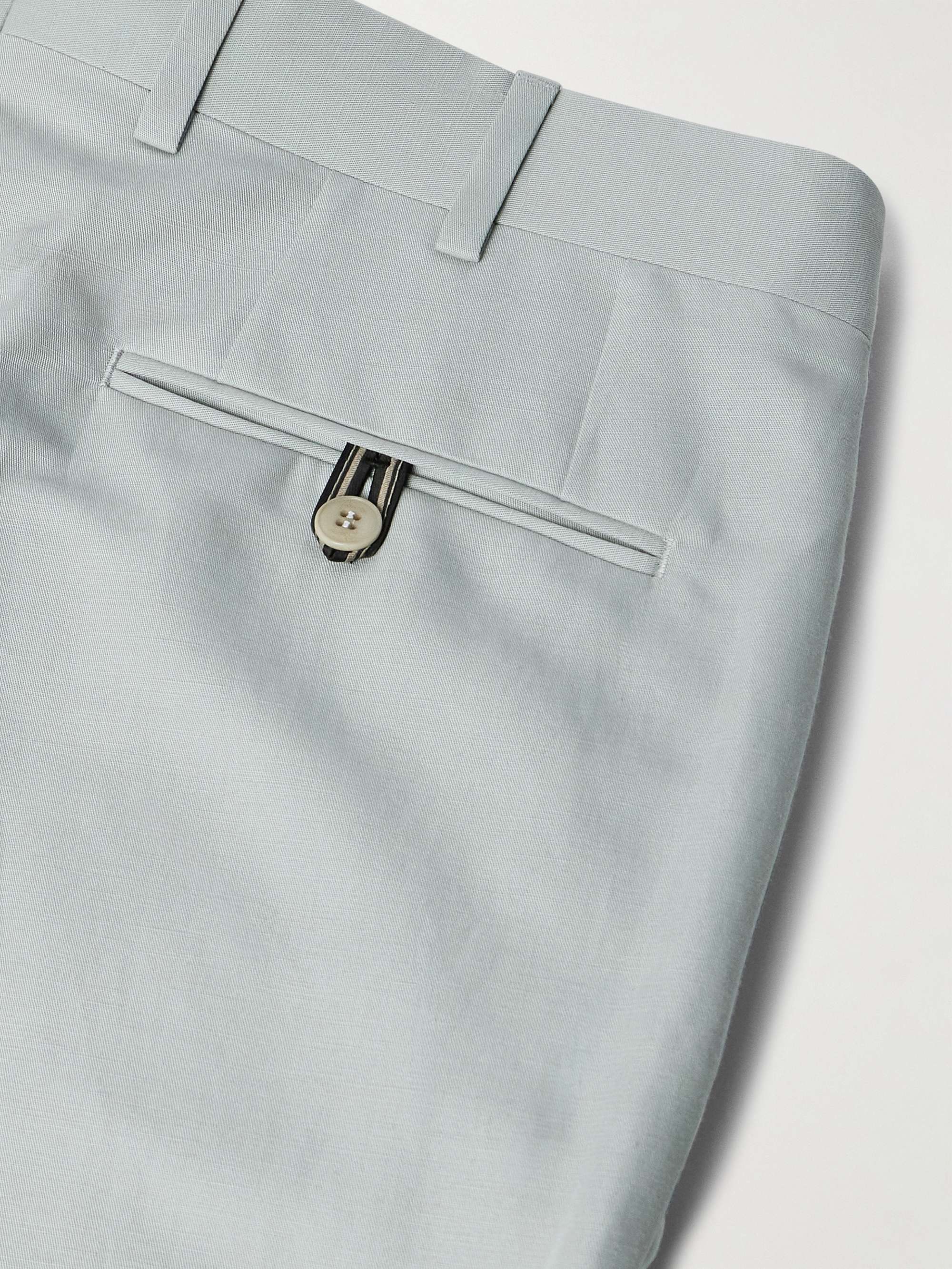 Pienza Tapered Linen and Cotton-Blend Trousers view