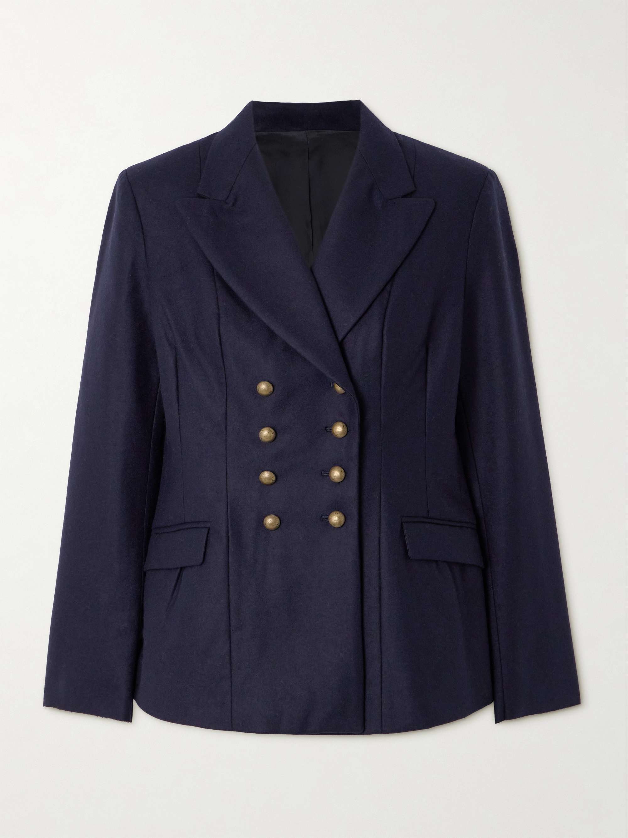Double-breasted wool-felt blazer view