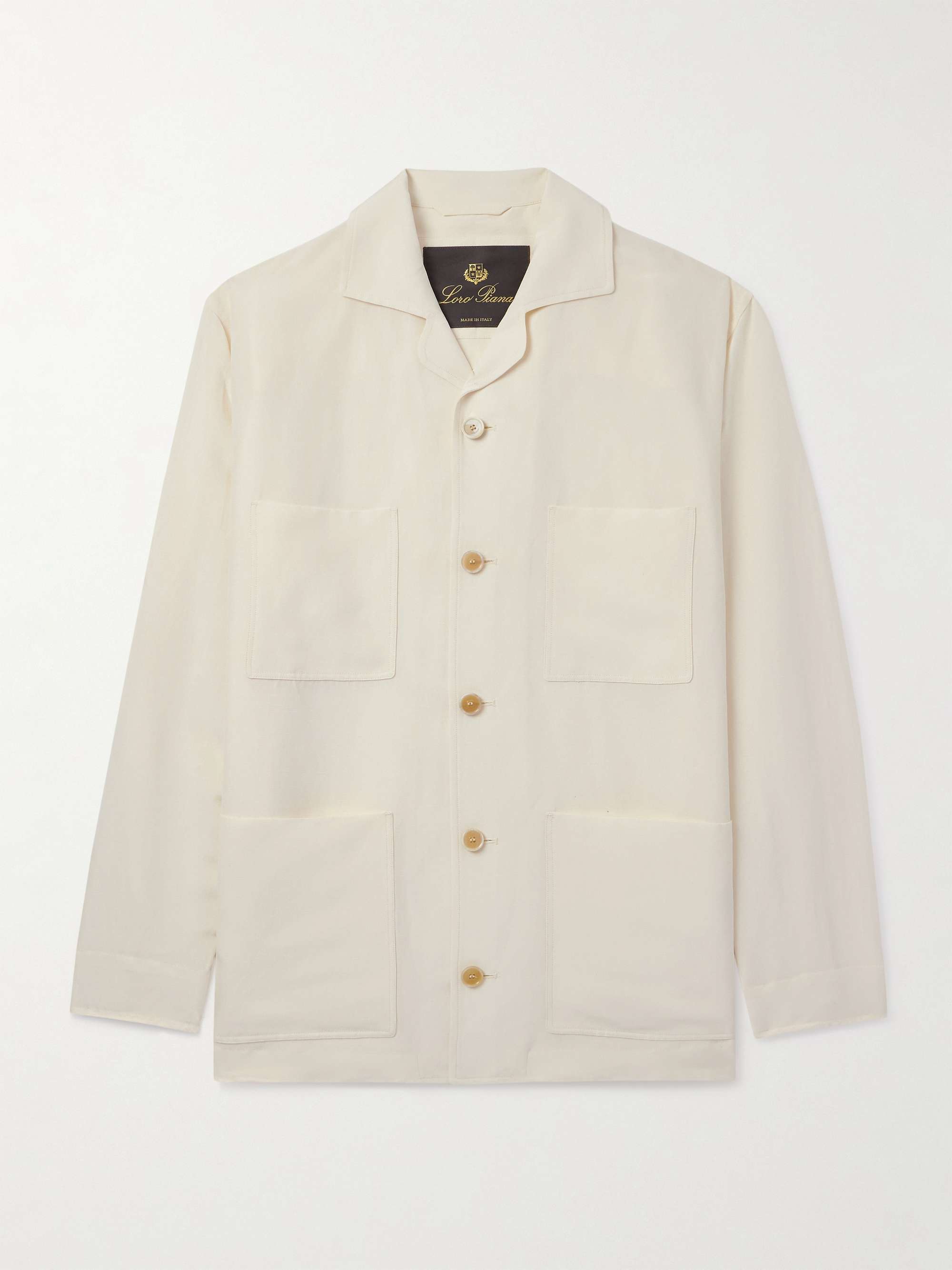 Joele Linen and Silk-Blend Overshirt view