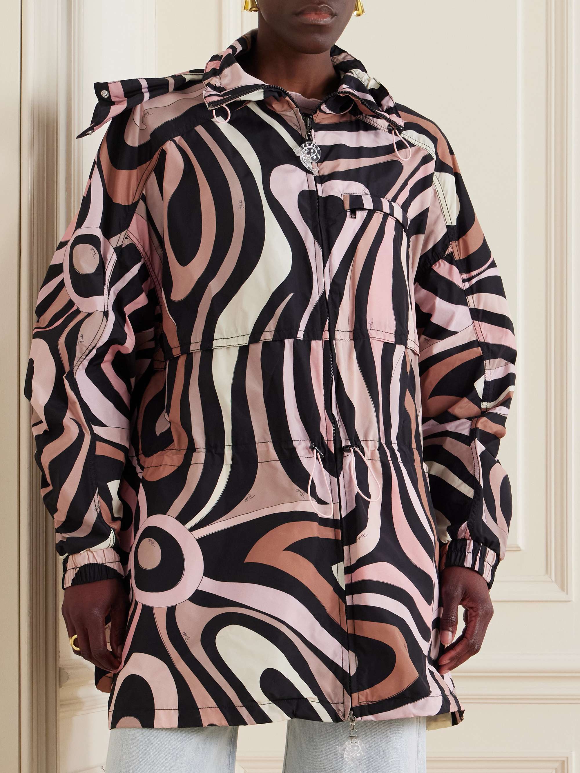 Printed taffeta jacket view