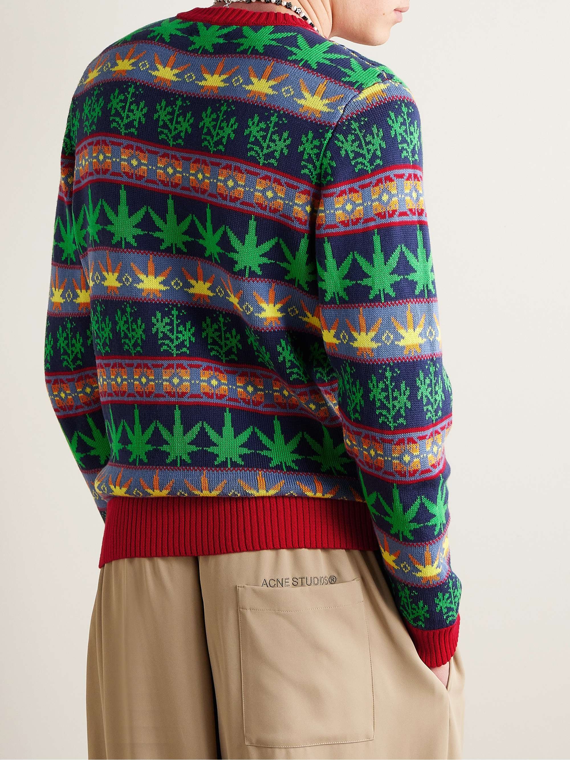 Marin Jacquard-Knit Cotton Sweater view
